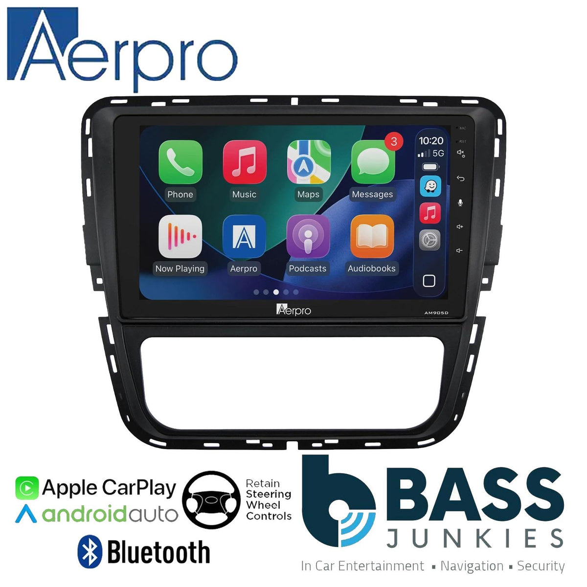 Aerpro 9" DAB CarPlay Android Car Kit For Volkswagen Passat ManualAC 2012-2015