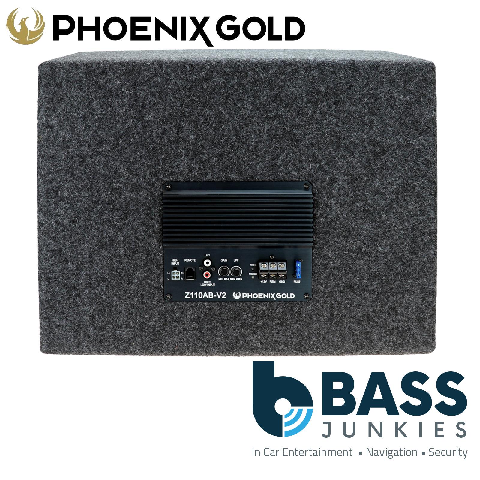 Phoenix Gold Z110AB - Z Series 10" Inch 320 Watts Single Subwoofer Active Amplified Car Enclosure