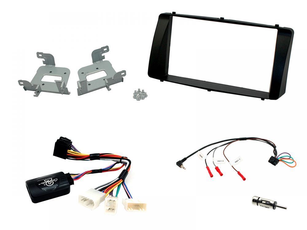 Connects2 CTKTY13 - Toyota Corolla E120/E130 2003 - 2008 Double Din Fascia & Steering Wheel Interface Installation Kit