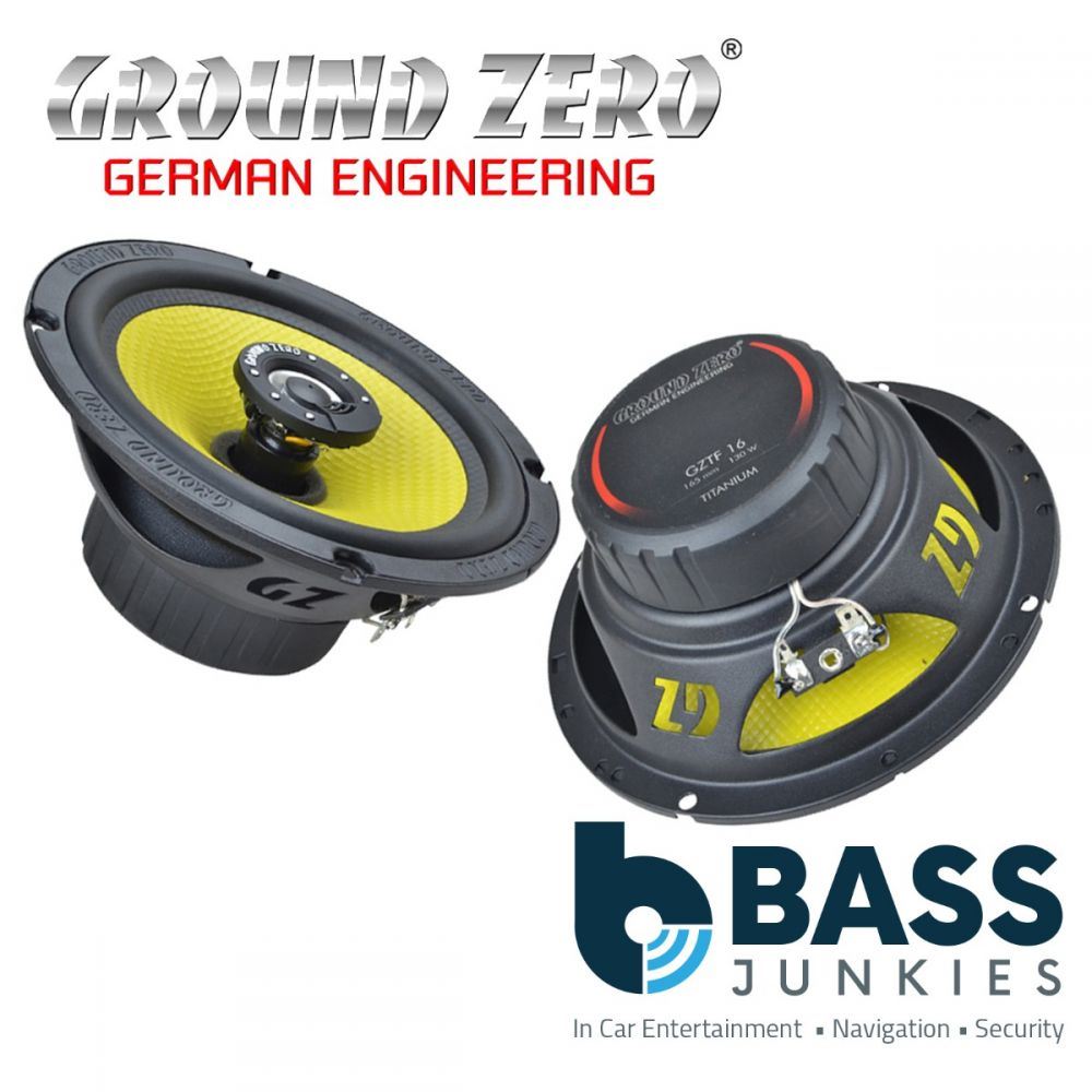 Ground Zero GZTF 16 - 6.5" 165mm 130 Watts 3-Ohm 2-Way Coaxial Car Speakers
