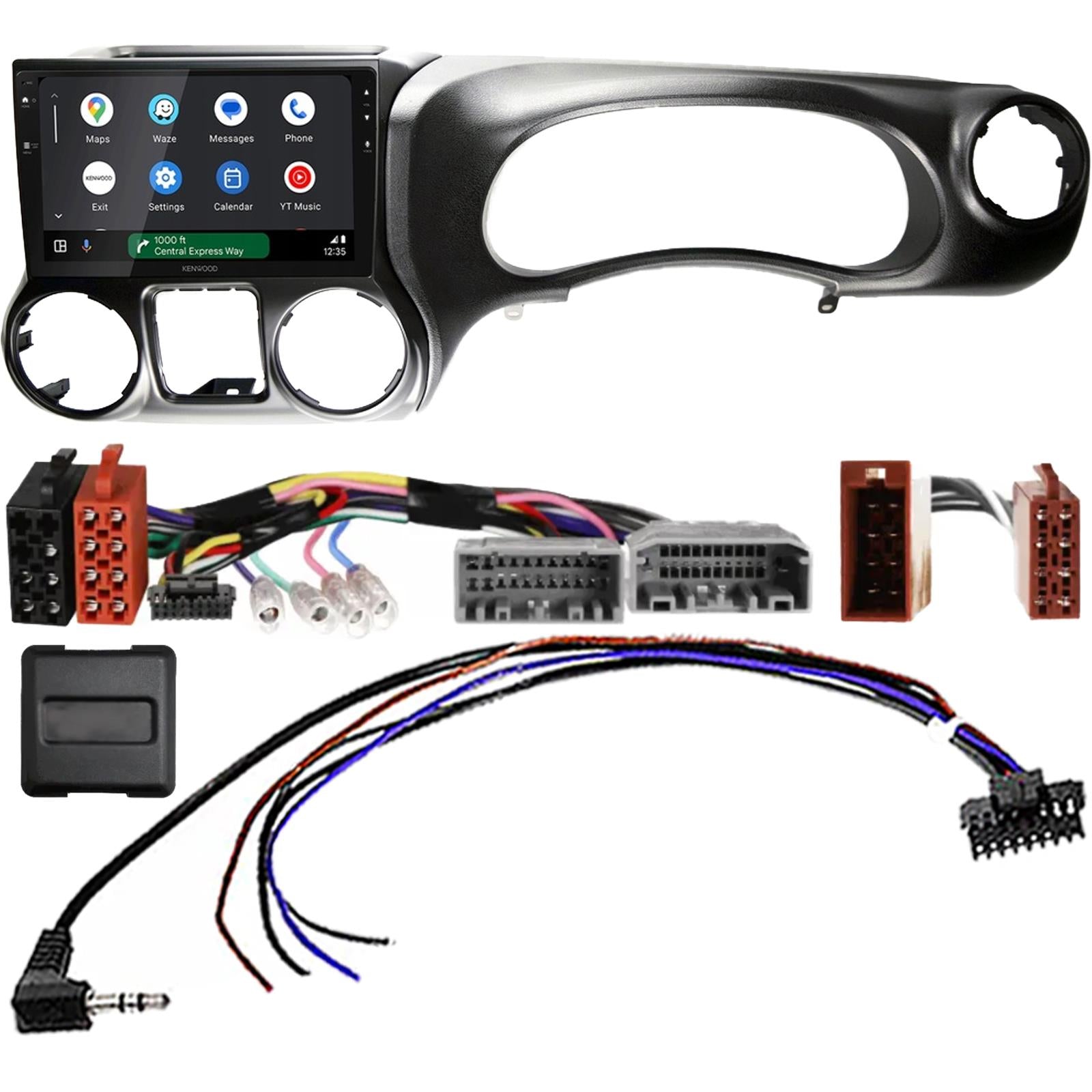 Kenwood 9" CarPlay Android Car Stereo Kit For Jeep Wrangler Rubicon 2015 - 2017