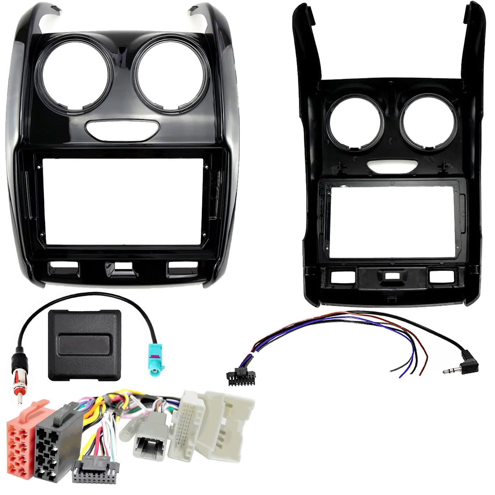 For Renault Duster Black 2018 On Fascia Panel Interface  9" Android Car Radio