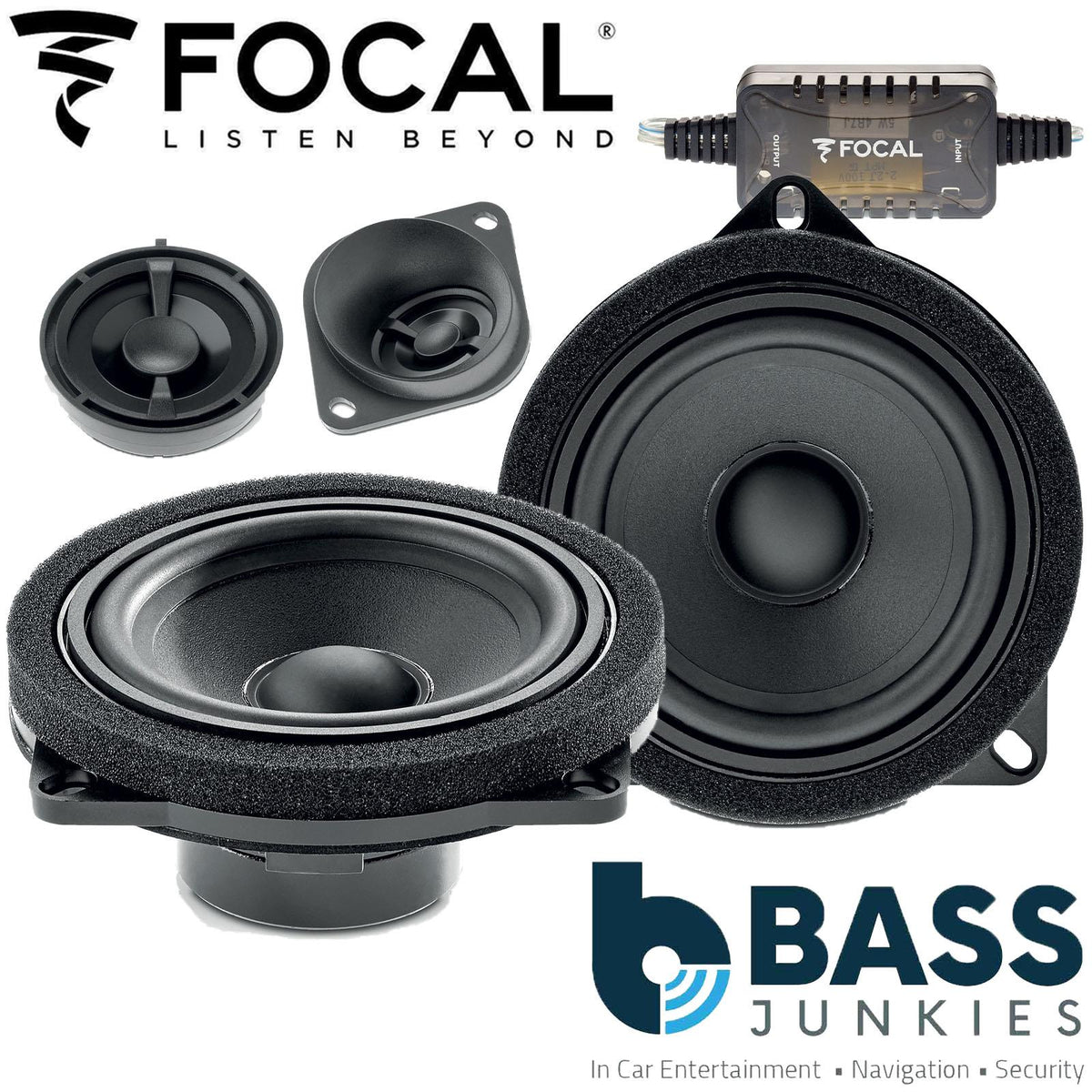 Focal ISBMW100L 4" 160 Watts Component Front Car Speakers BMW 1 E81 E82 E87 E88