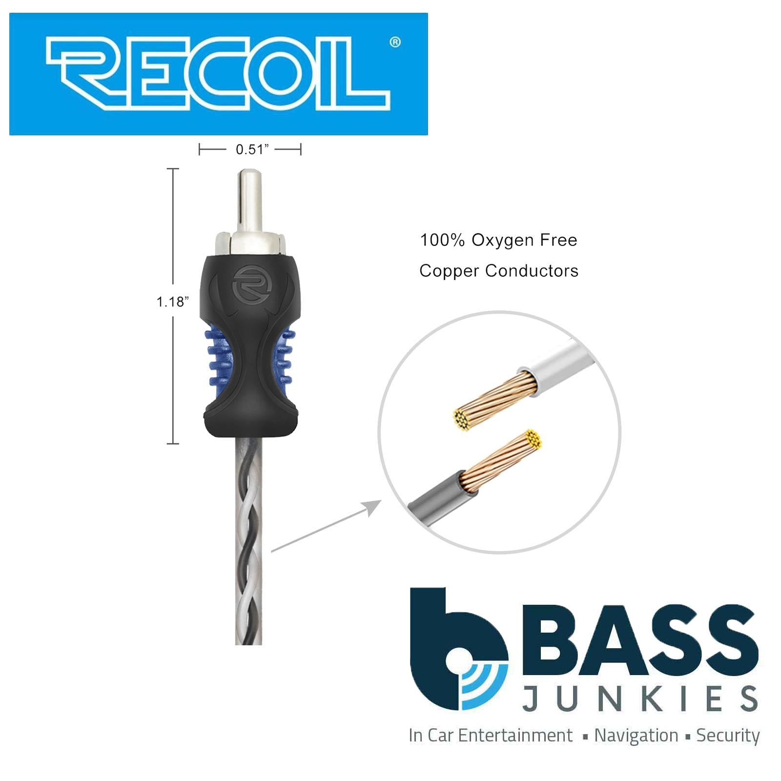 Recoil RCI23 - 1 Meter 2-Channel Oxygen-Free Copper Noise Reduction RCA Phono