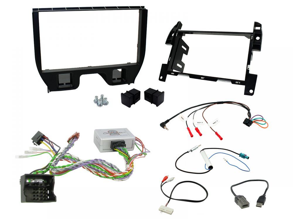 Connects 2 CTKCT04 - Citroen DS3/C3 2009 - 2015 Double Din Facia & Steering wheel Interface Fitting Installation Kit (Retains OEM Parking Sensors)