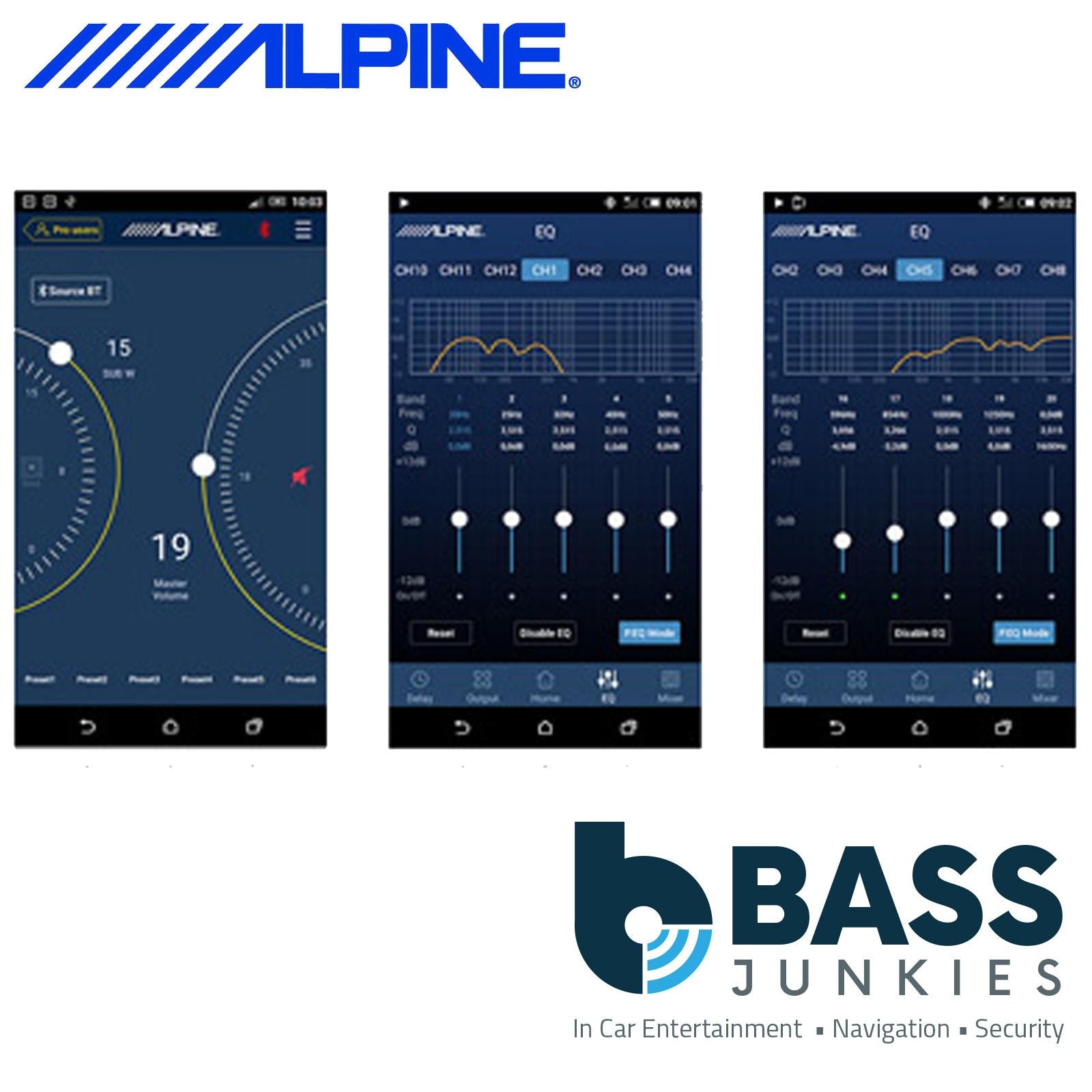 Alpine PWD-X5 - 440 Watts 4.1 Channel DSP & Underseat Powered Car Subwoofer
