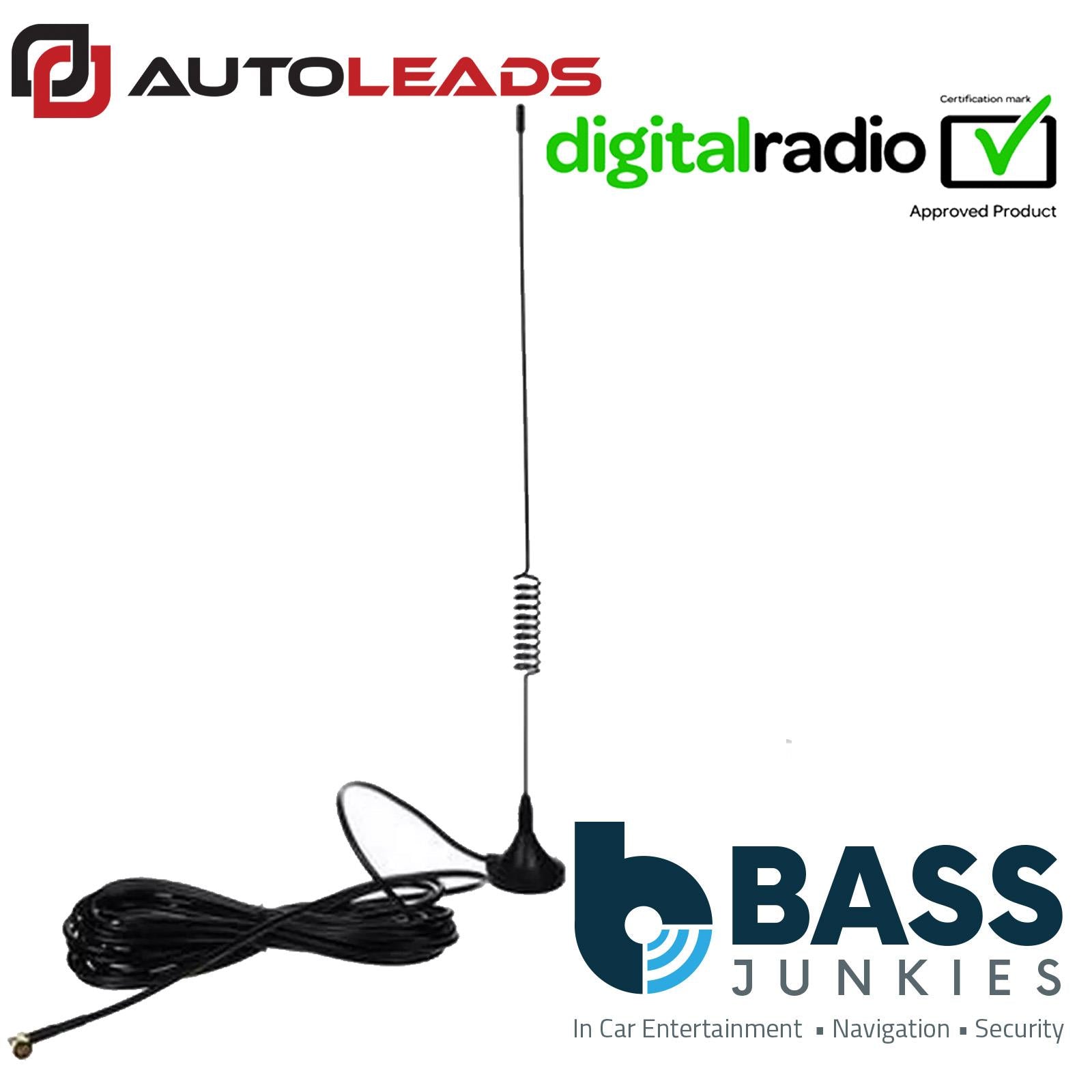 AUTOLEADS DAB+ Radio SMB Magnetic Roof Mount Car Aerial for Grundig Stereo