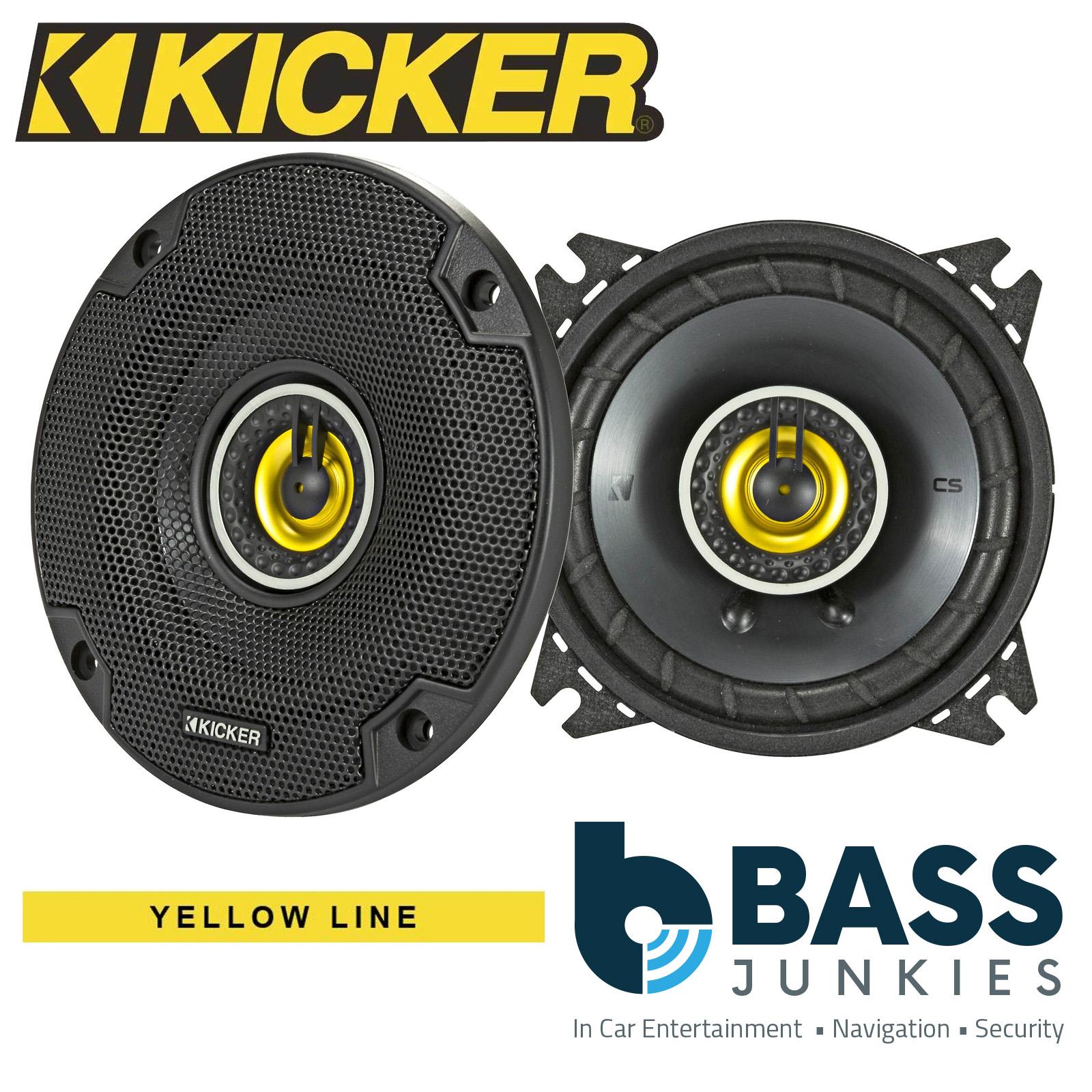 Kicker CS Series 46CSC44 - 4" 100mm 300 Watts Coaxial 2-Way Car Door Speakers