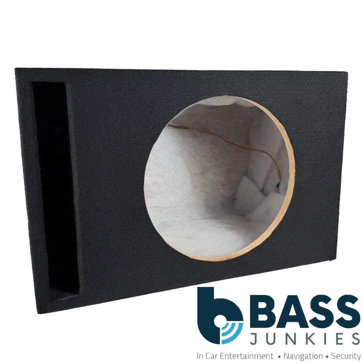 12" Ported MDF Sub Subwoofer Enclosure Black with 16AWG Cable