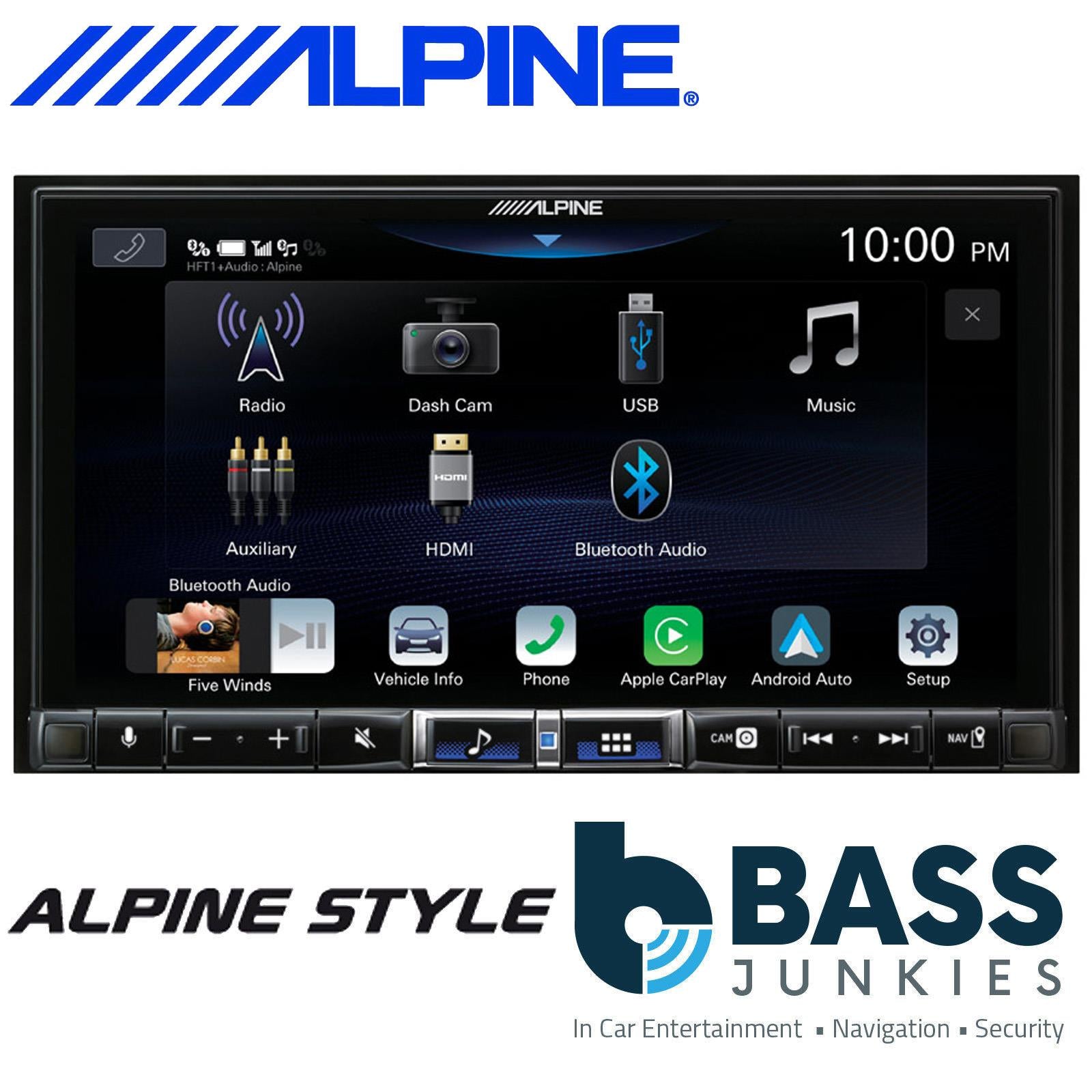 Alpine iLX-705D 7" DAB Bluetooth Apple CarPlay Android Mechless iPhone Stereo