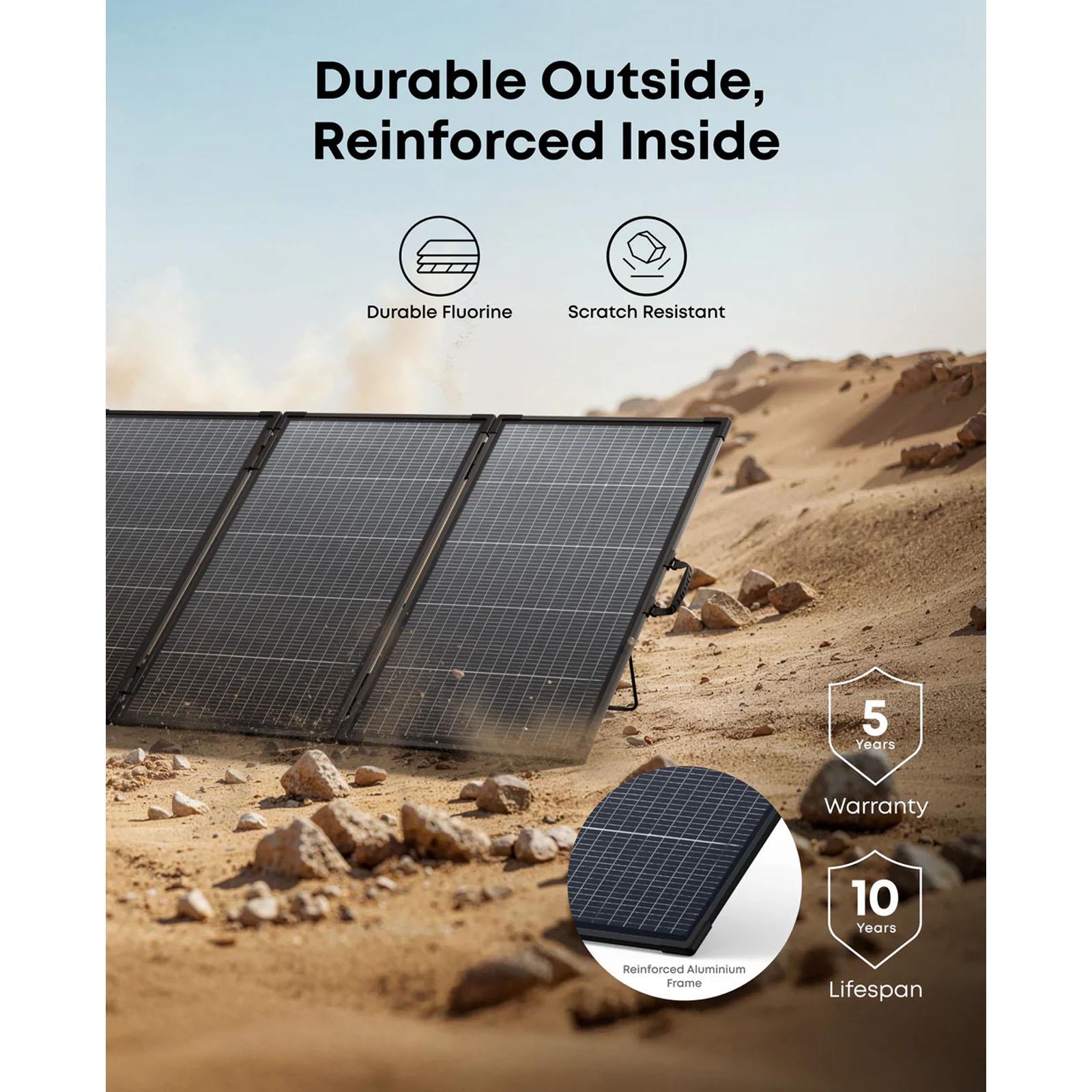 Anker SOLIX - PS400 400 Watt Bifacial Foldable Portable Solar Panel for Portable Power Stations