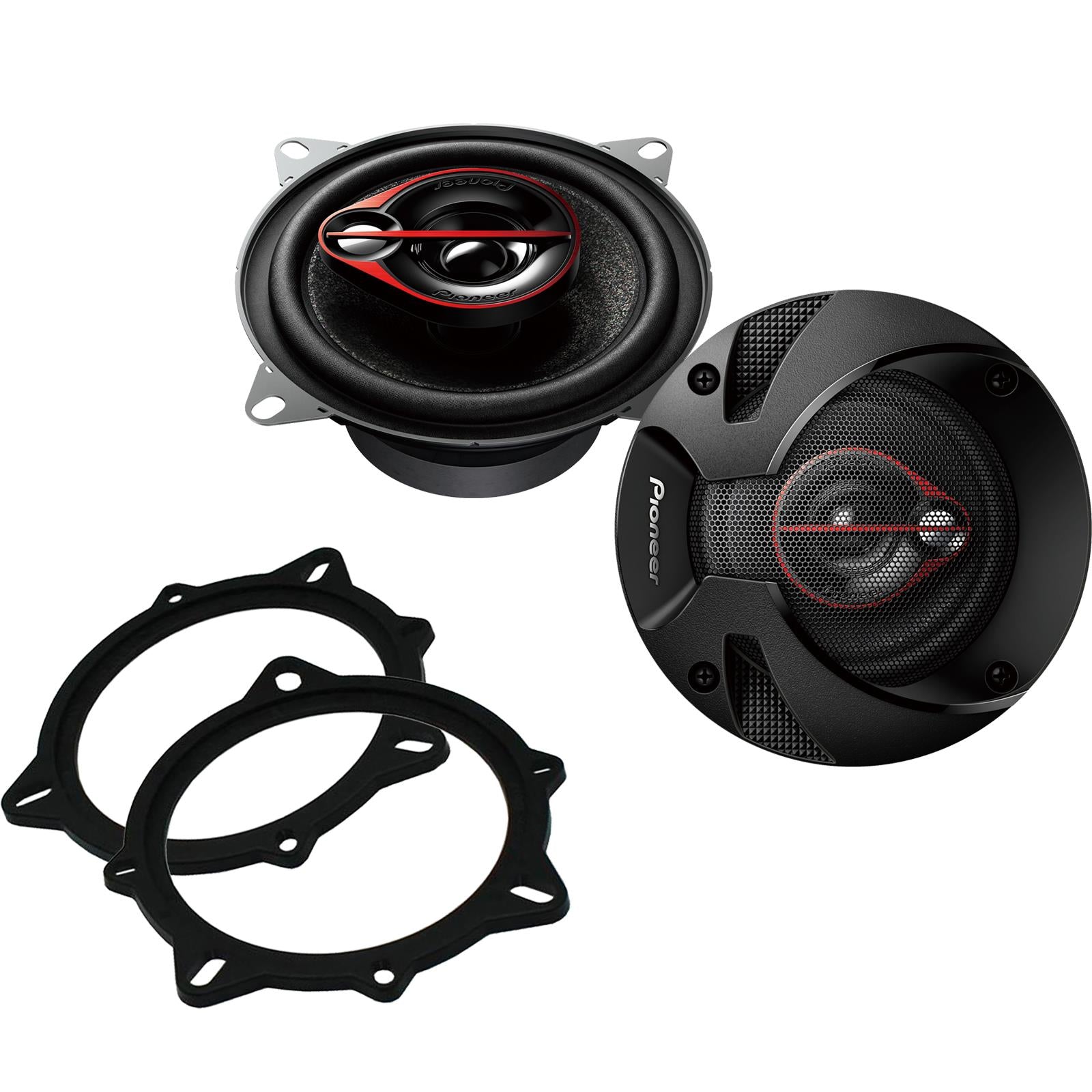 Pioneer 3 Way 4" 420W Coaxial Speakers with Brackets for BMW X3 2006-2010