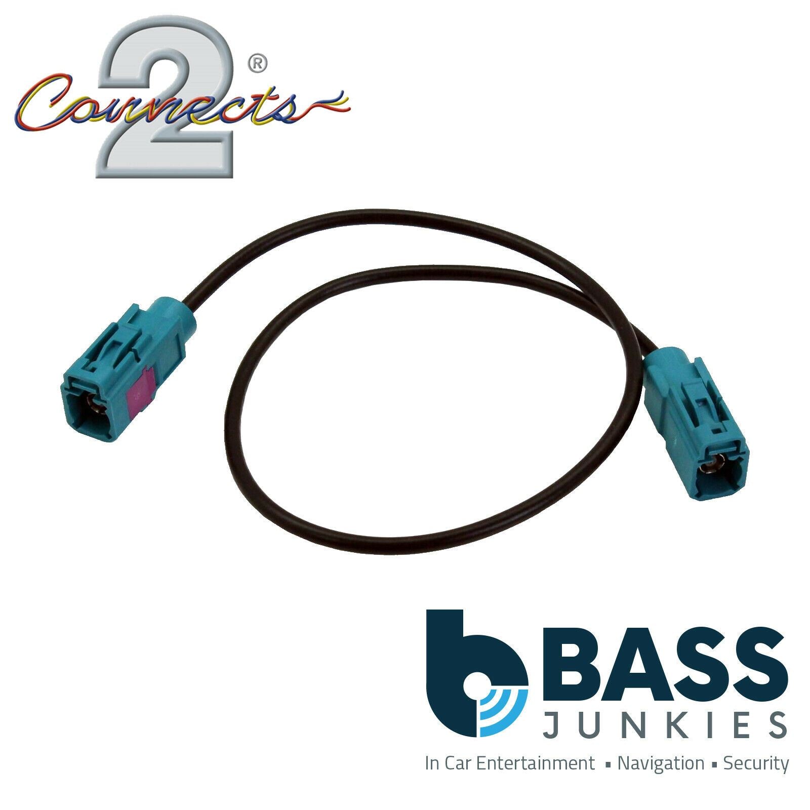 Connects CT27AA150 - 350MM Fakra (Female)- Fakra (Female) Car Stereo Radio Aerial Adaptor Lead