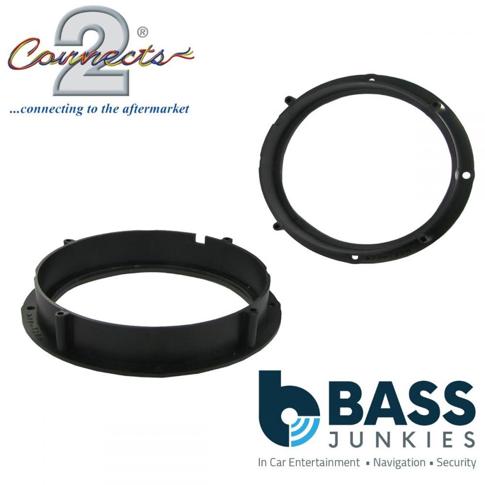 Brackets to fit 6.5" Speakers to Skoda Fabia (Front Doors 165mm) [1999-2014]  |  Octavia (Front or Rear 165mm	) [2004-2014]  |  Rapid (Front or Rear 165mm) [2012-2015]  |  Superb (Front or Rear 165mm) [2008-2015]  |  Citigo (Front Doors 165mm) [2012-2017]