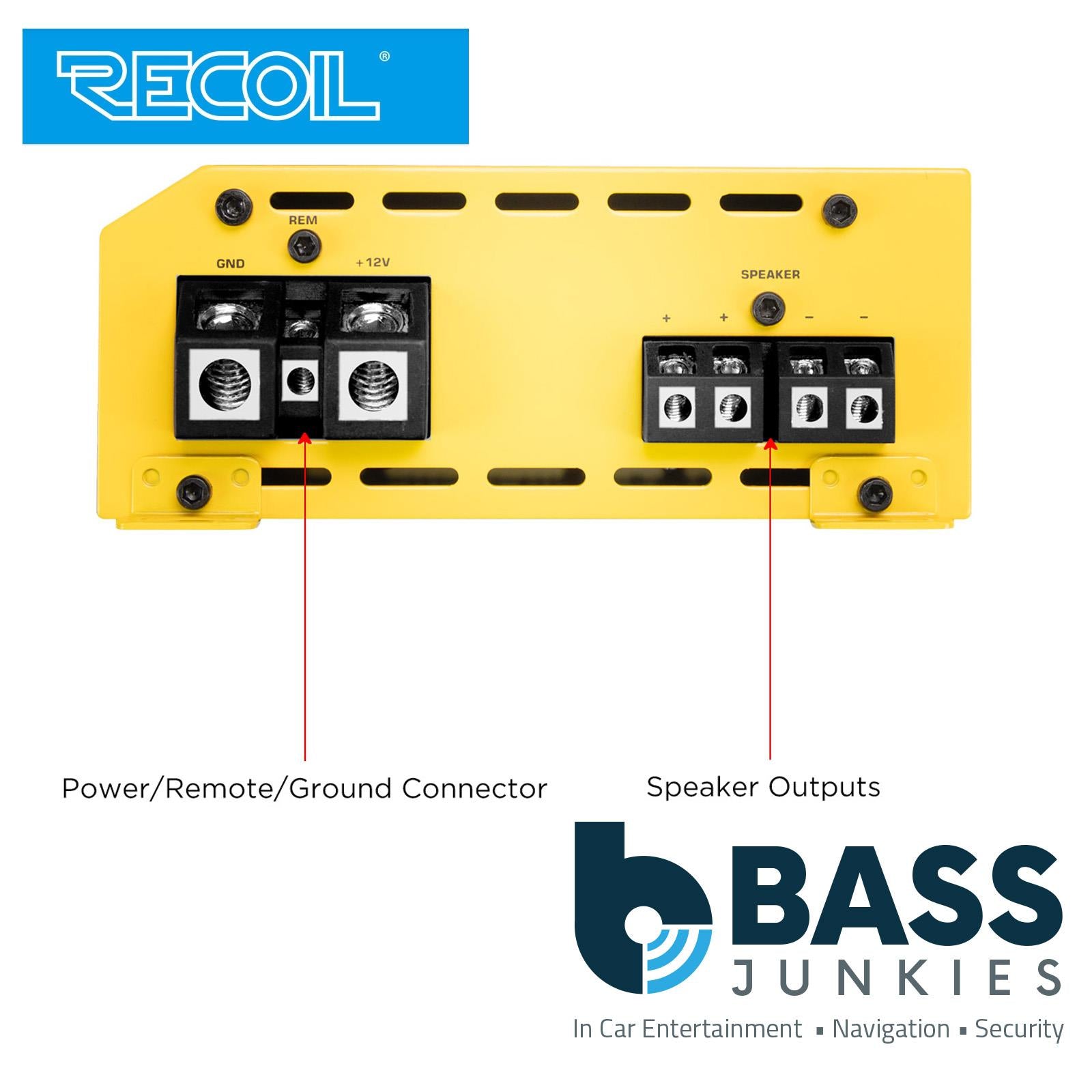 Recoil RL680.1 - Compact 680 Watts @ 1 Ohm Monoblock Car Stereo Amplifier Amp