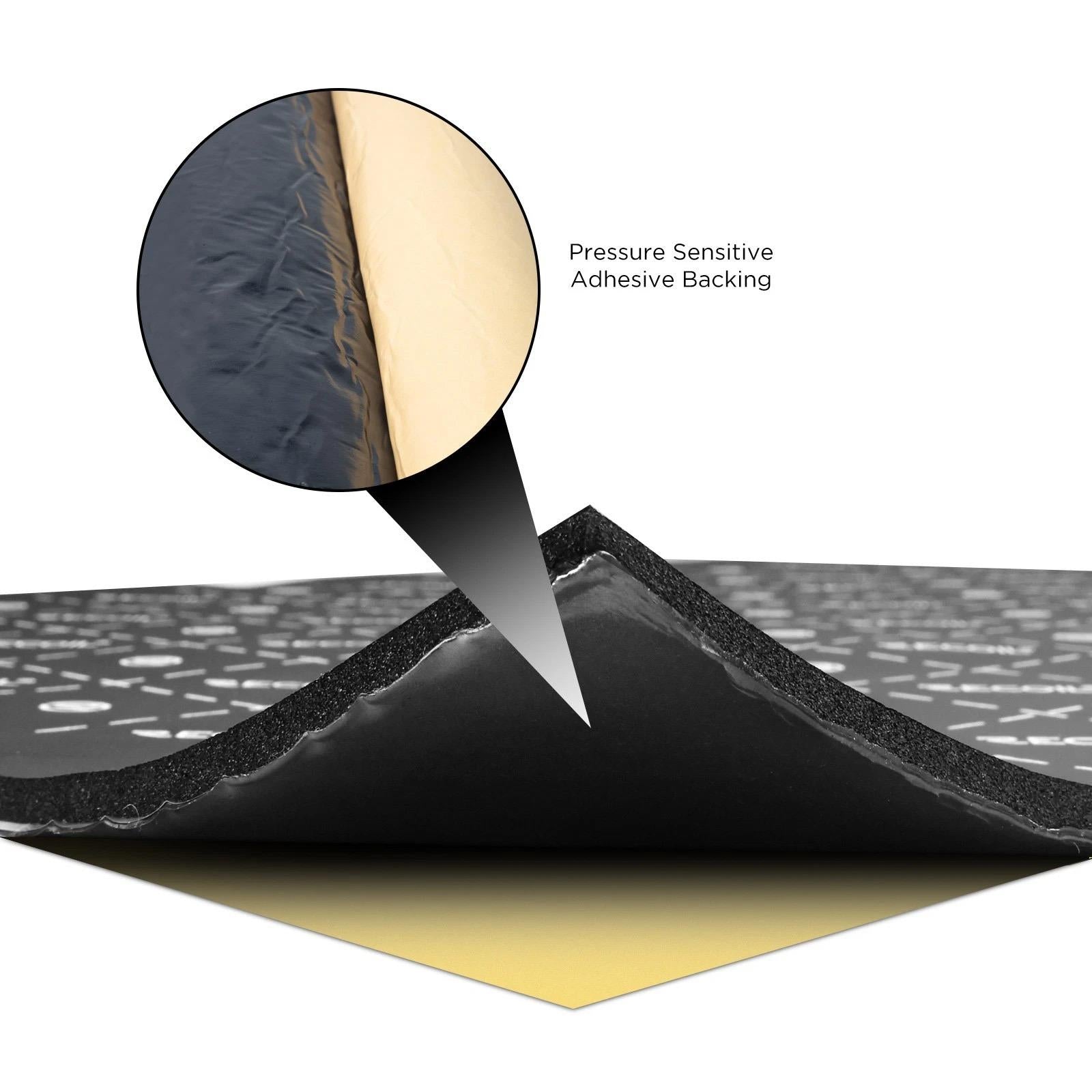 Recoil DABK - 9 Sheets 3mm Black Car or Van Sound Proof Deadening Material Mat