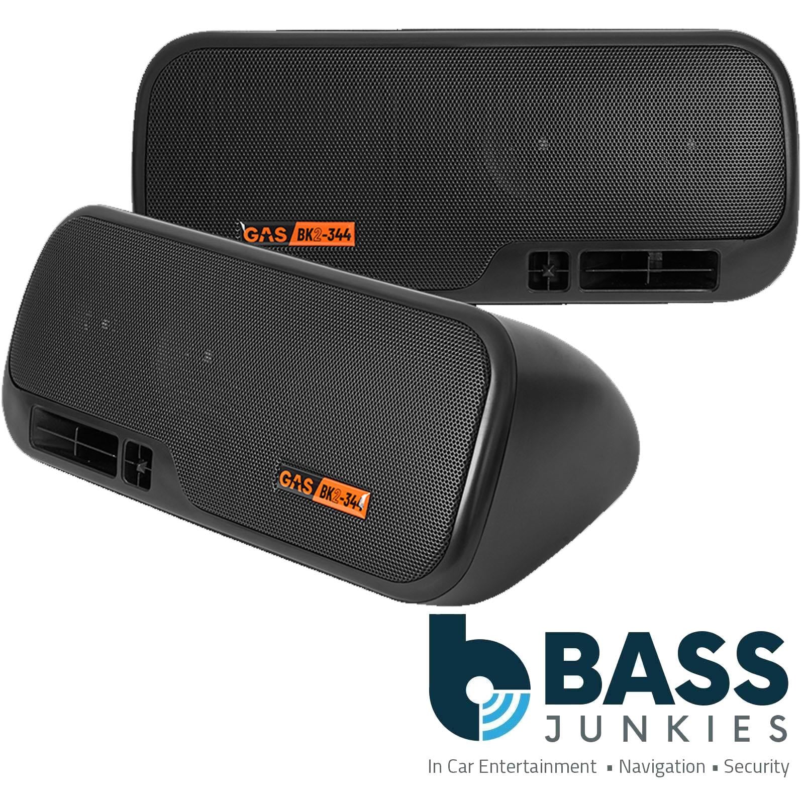 Gas 3-way 4Inch Box Square Speaker Pair 150 Watt 4Ohm 75RMS