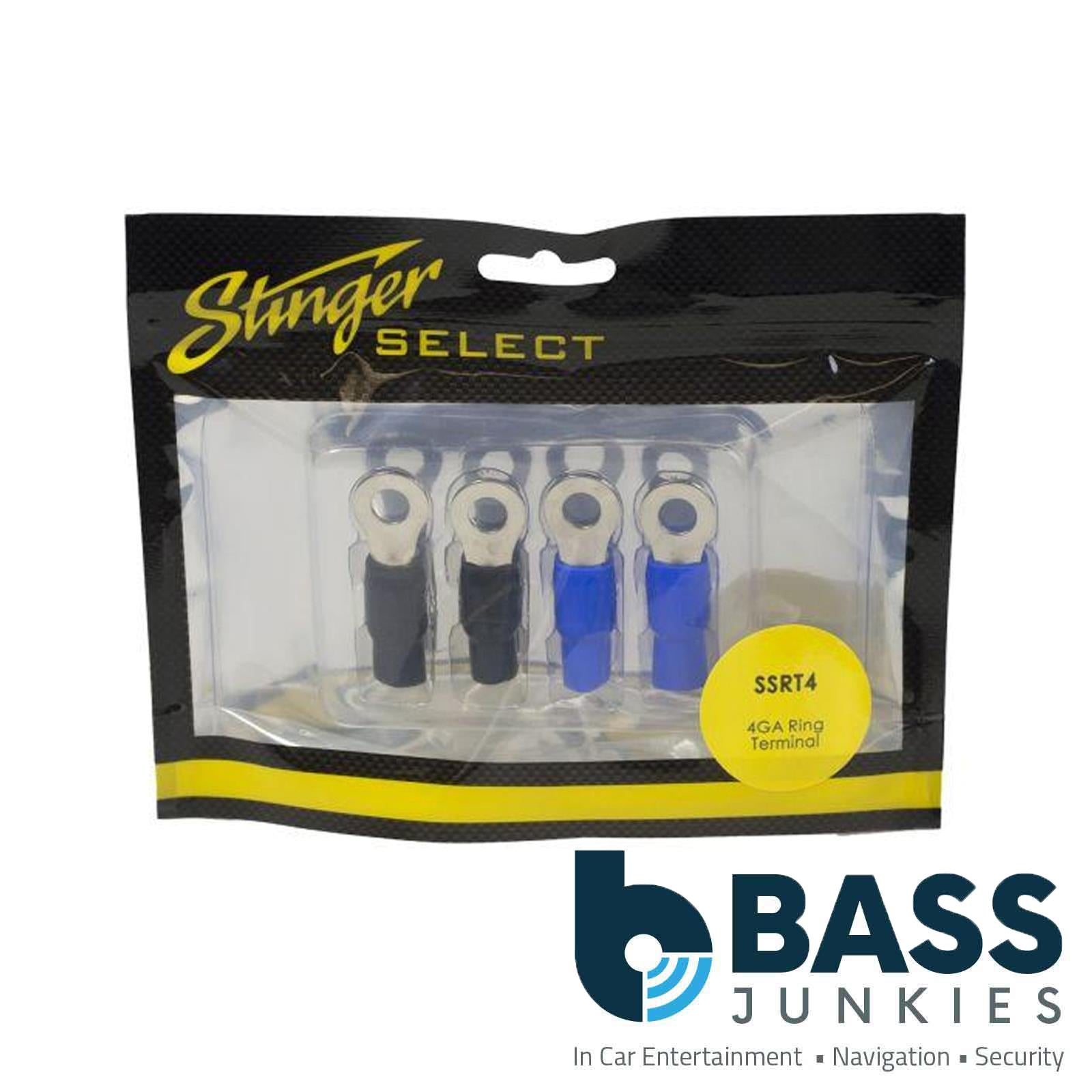 SSRT4 4GA Brass / Satin Crimp Style Ring Terminal – 4 Pack