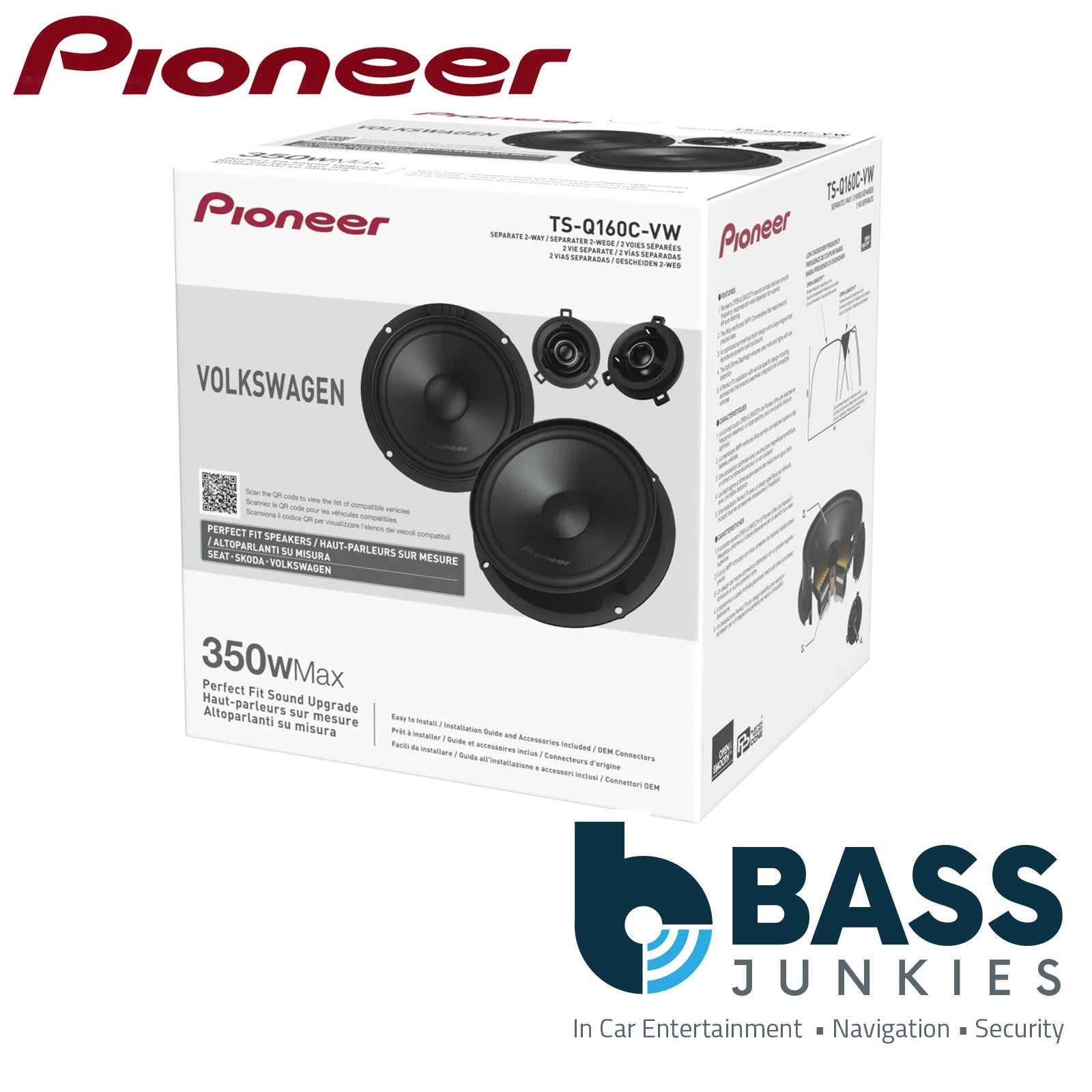Pioneer TS-Q160C-VW - 700 Watts Component Car Speakers For VW Seat & Skoda