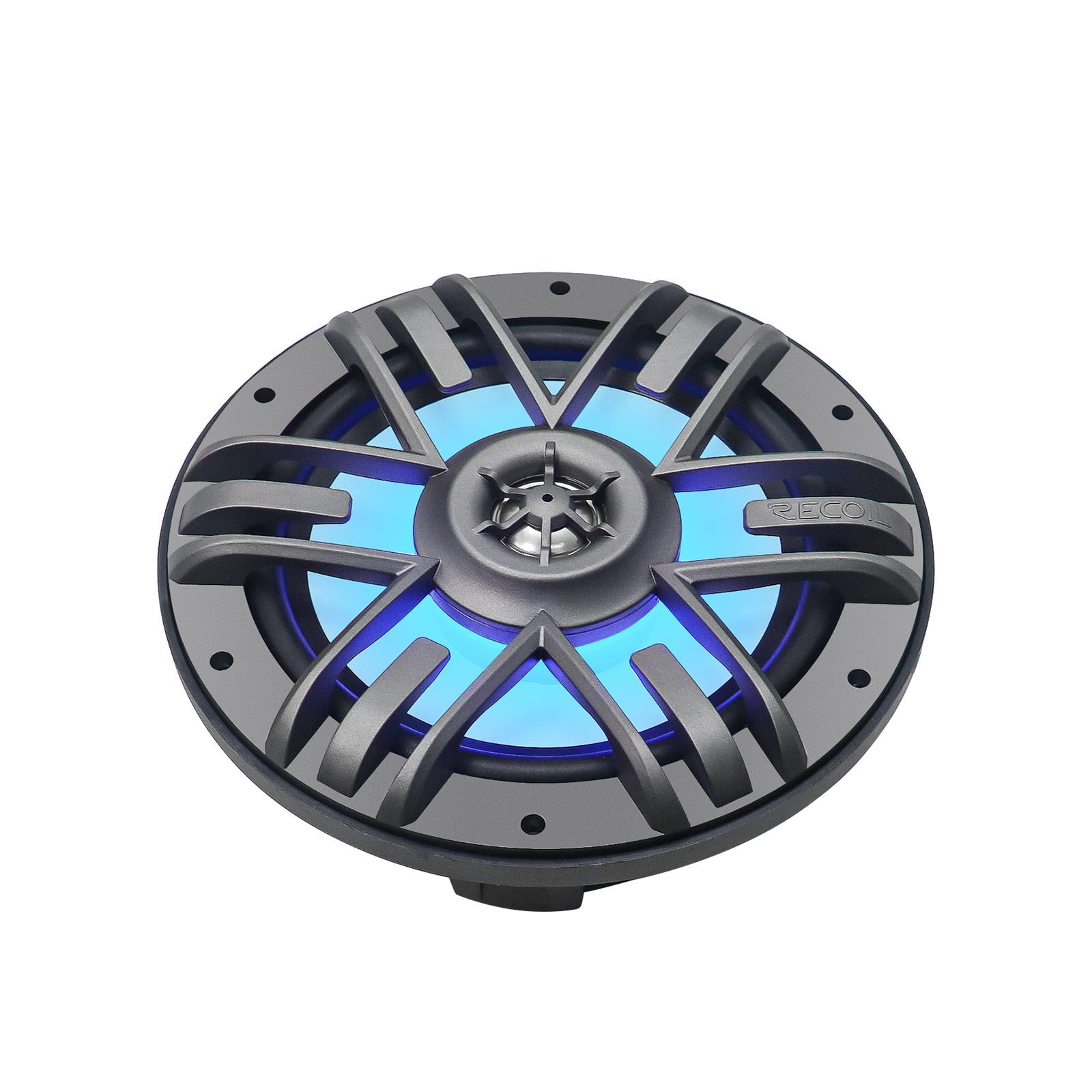 Recoil M1-65 - 6.5" 17cm Marine Boat Outdoor Speakers with Built-in RGB LED Pair