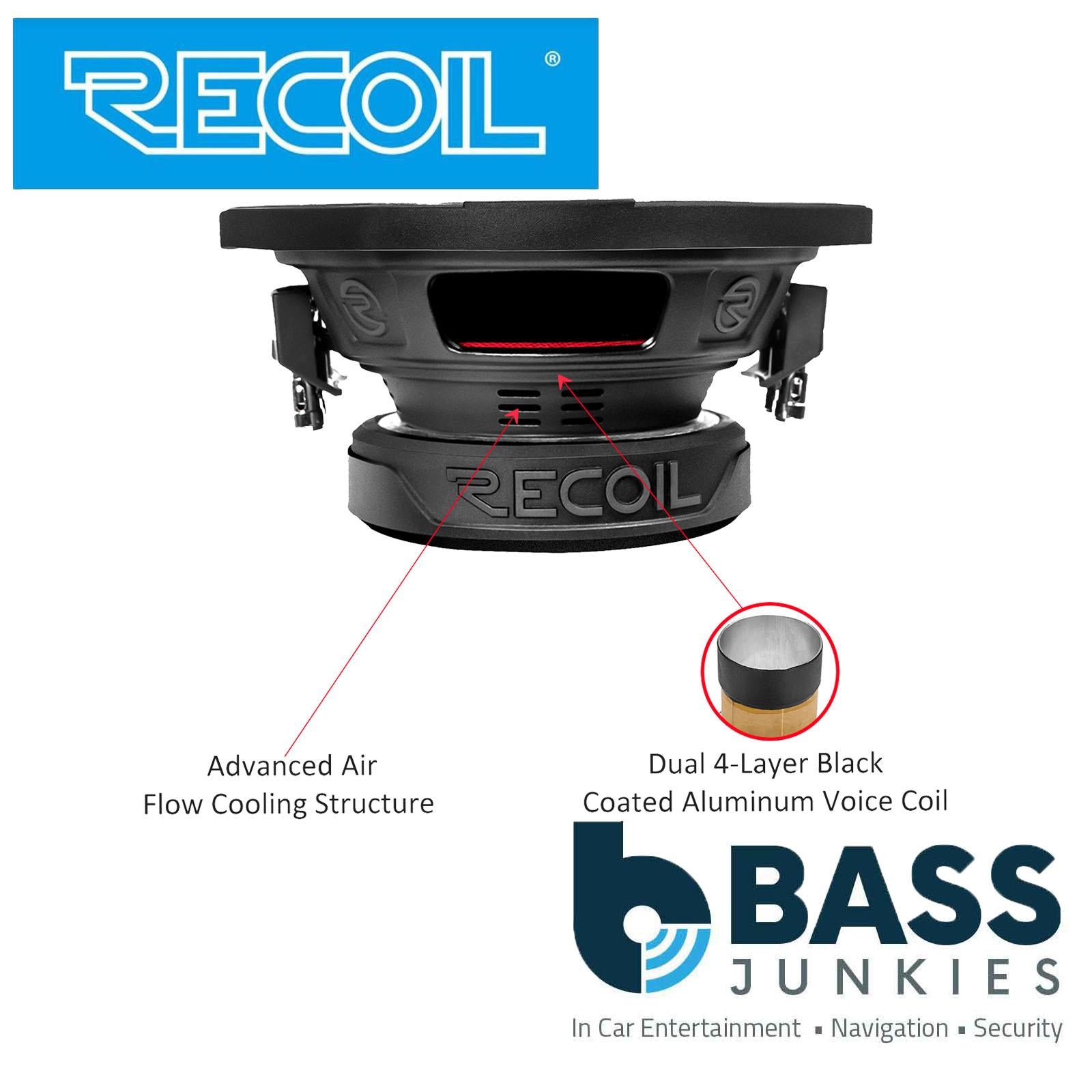 Recoil RW8D4 - 400 Watts 8" Inch 20cm Dual Voice Coil 4-Ohm Car Sub Subwoofer