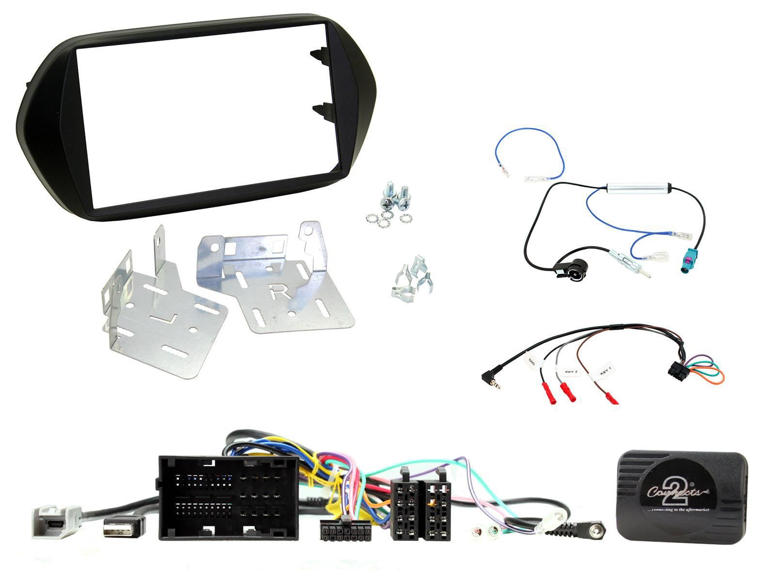 Connects2 CTKFT17 - Fiat Tipo 2015 Onwards Car Stereo Double Din Fascia Fitting Kit