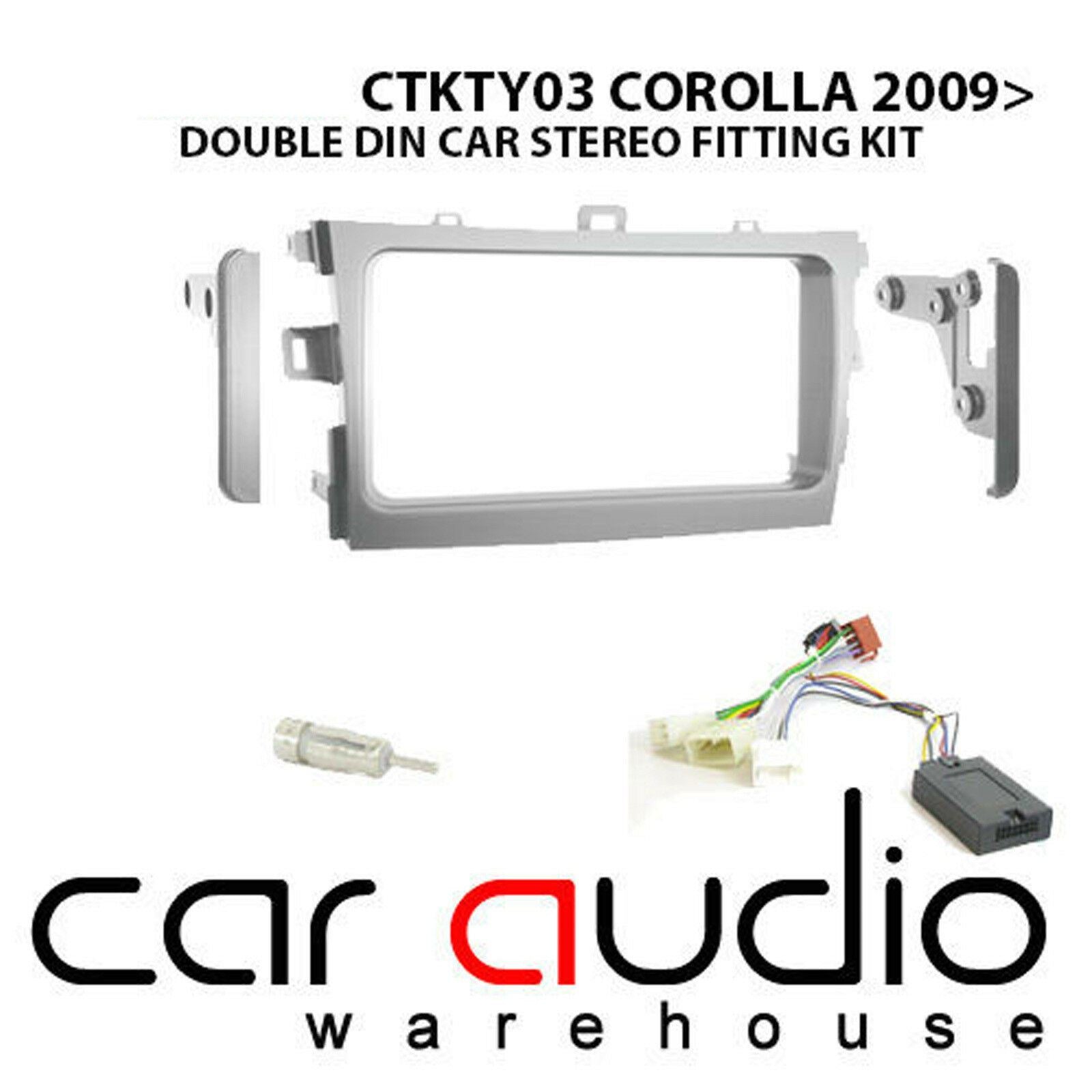 Connects2 CTKTY03  - Toyota Corolla 2009-2011 Double Din Fascia Installation Kit