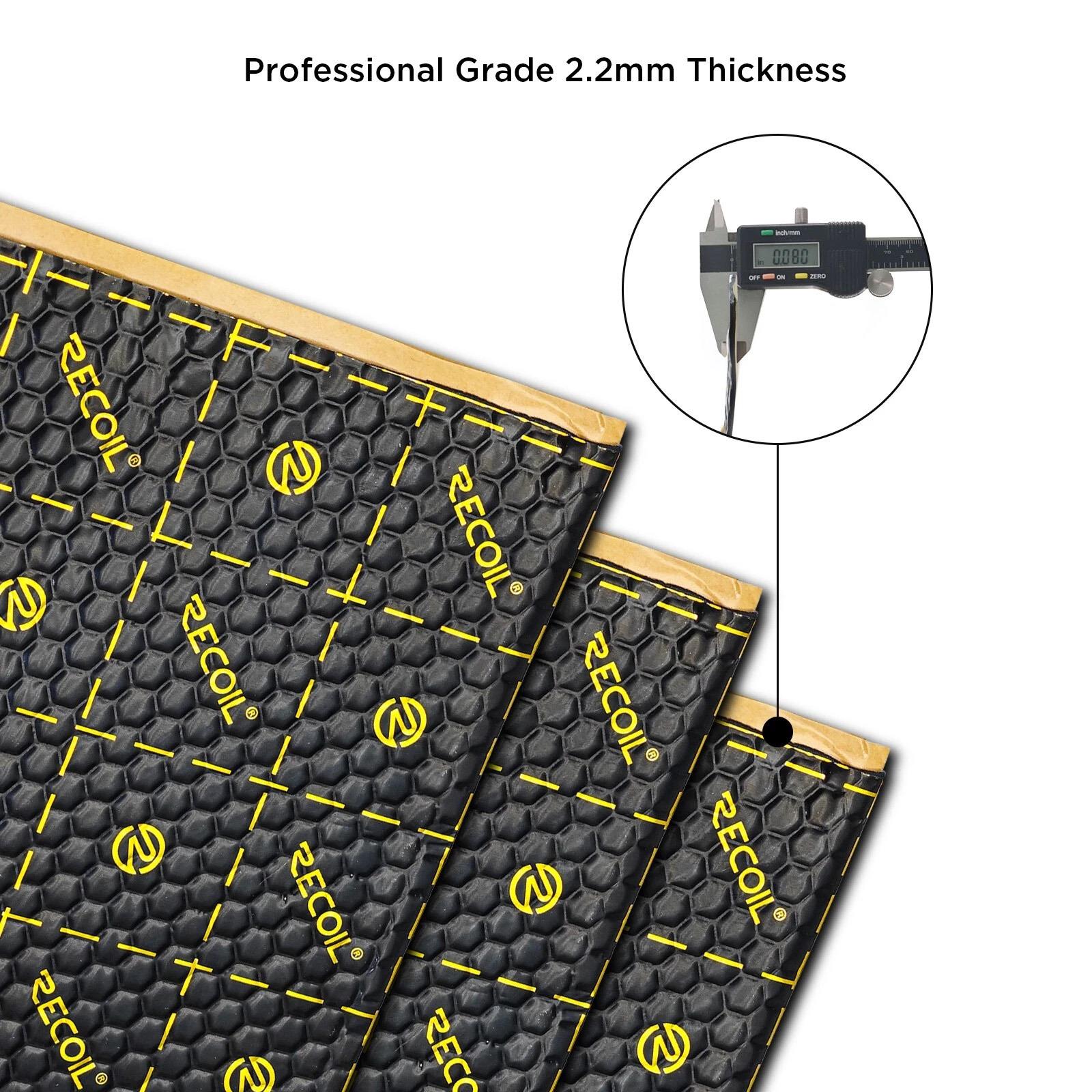 Recoil XLBK - 18″x32″ 9pcs 36sqft Car & Van Bulk Pack Sound Deadening Material