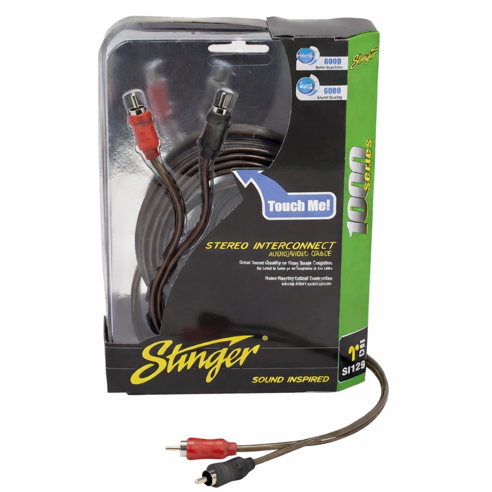 Stinger SI129 - 1000 Series 2.74 Metre 9Ft 2 Channel Car Stereo Amp RCA Phono