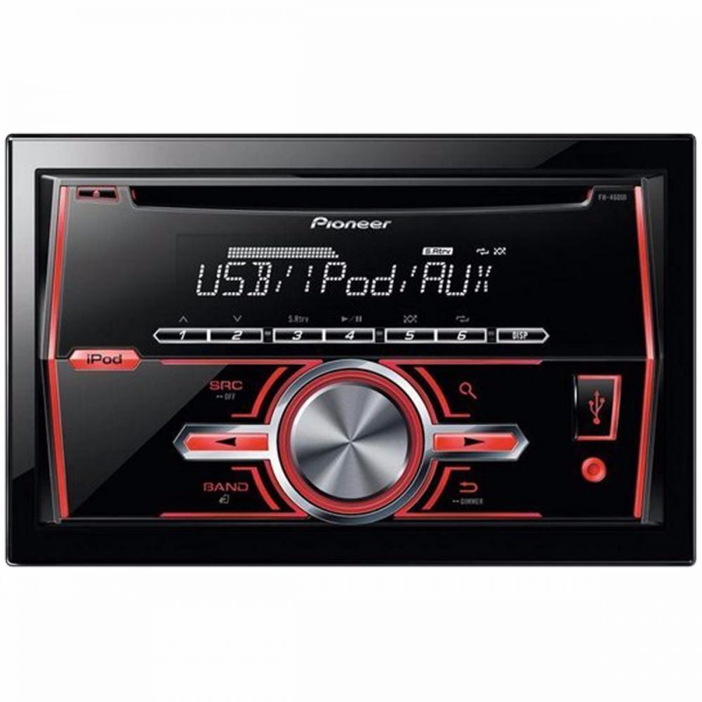 Pioneer FH-460UI - Double Din USB CD MP3 AUX Car Stereo Radio Player Red Display