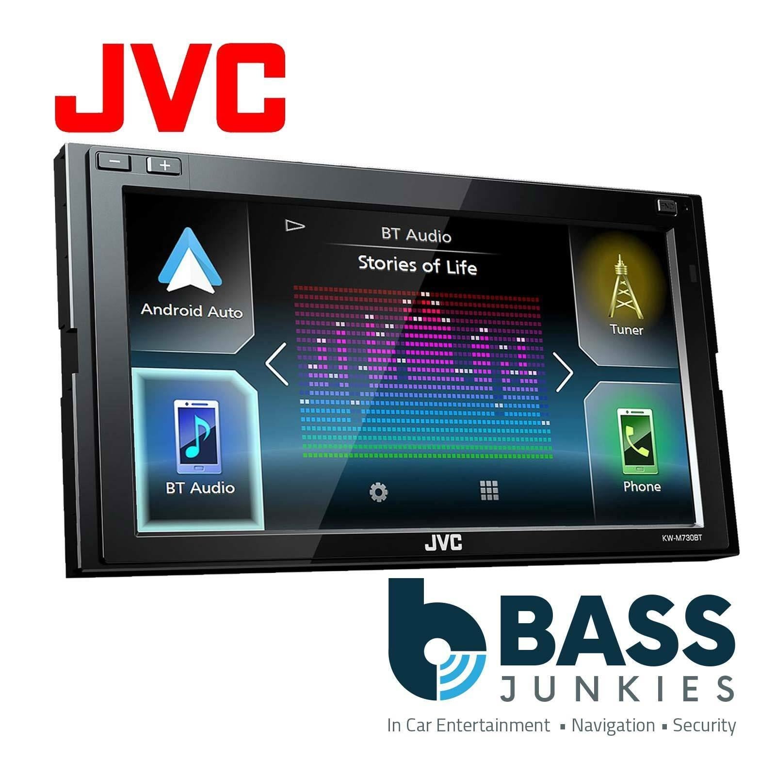 JVC KW-M730BT - 6.8" Mechless Apple Carplay Android Auto Bluetooth Touchscreen, AM/FM Tuner, iPod iPhone Android Control  Car Stereo