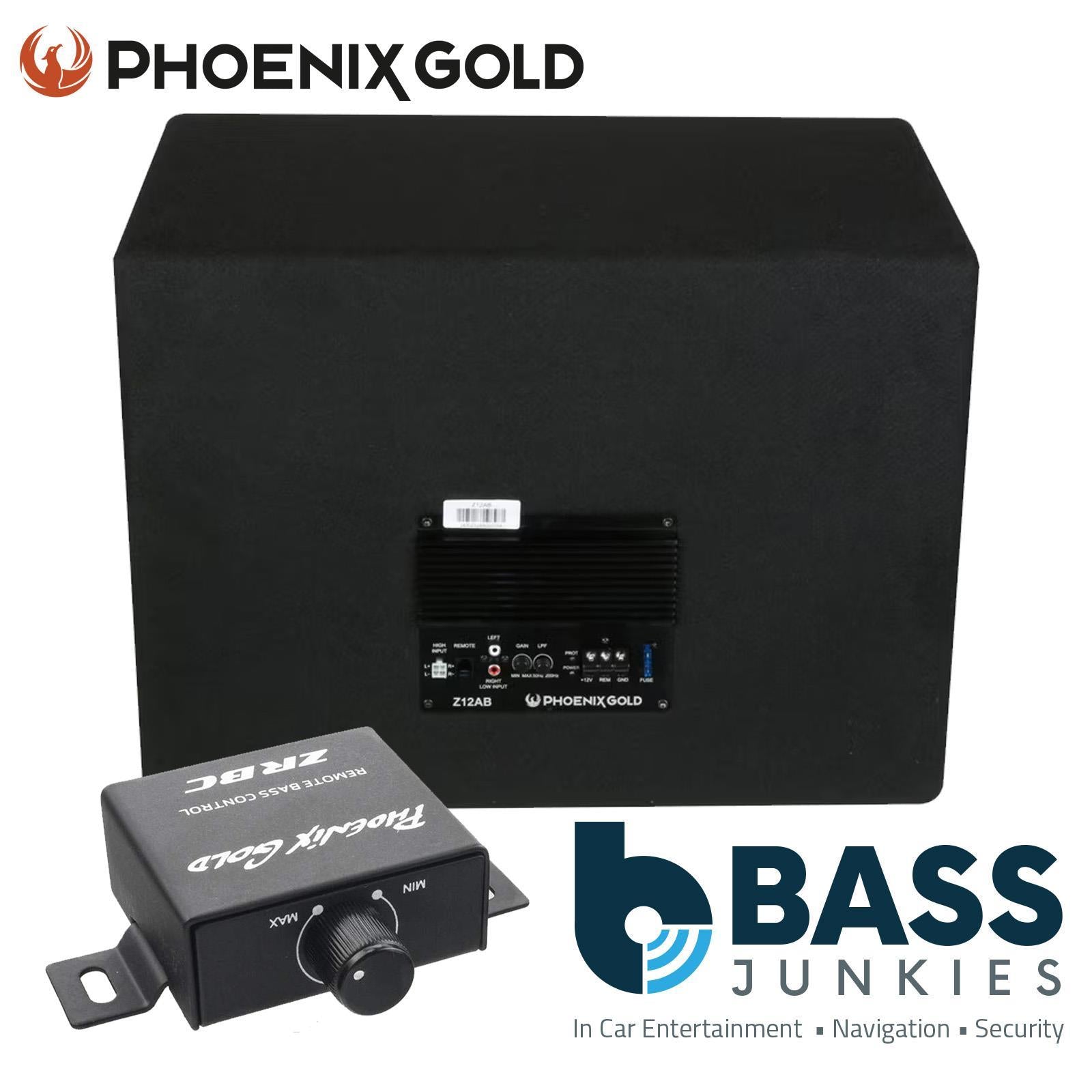 Phoenix Gold Z12AB 12" 1000 Watts Amplified Active Car Subwoofer Amp Bass Box