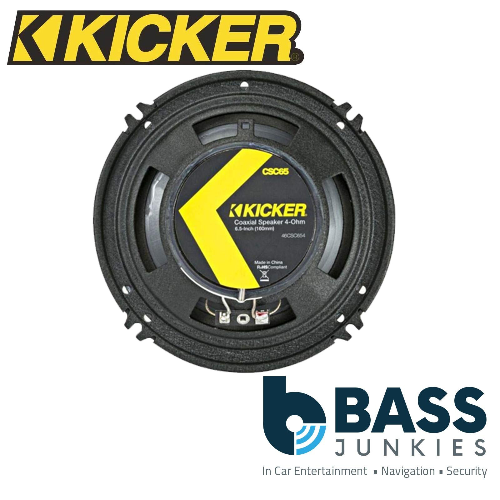 Kicker CS Series 46CSC654 - 6.5" 165mm 16cm 600 Watts 2 Way Car Van Door Coaxial Speakers (Pair)