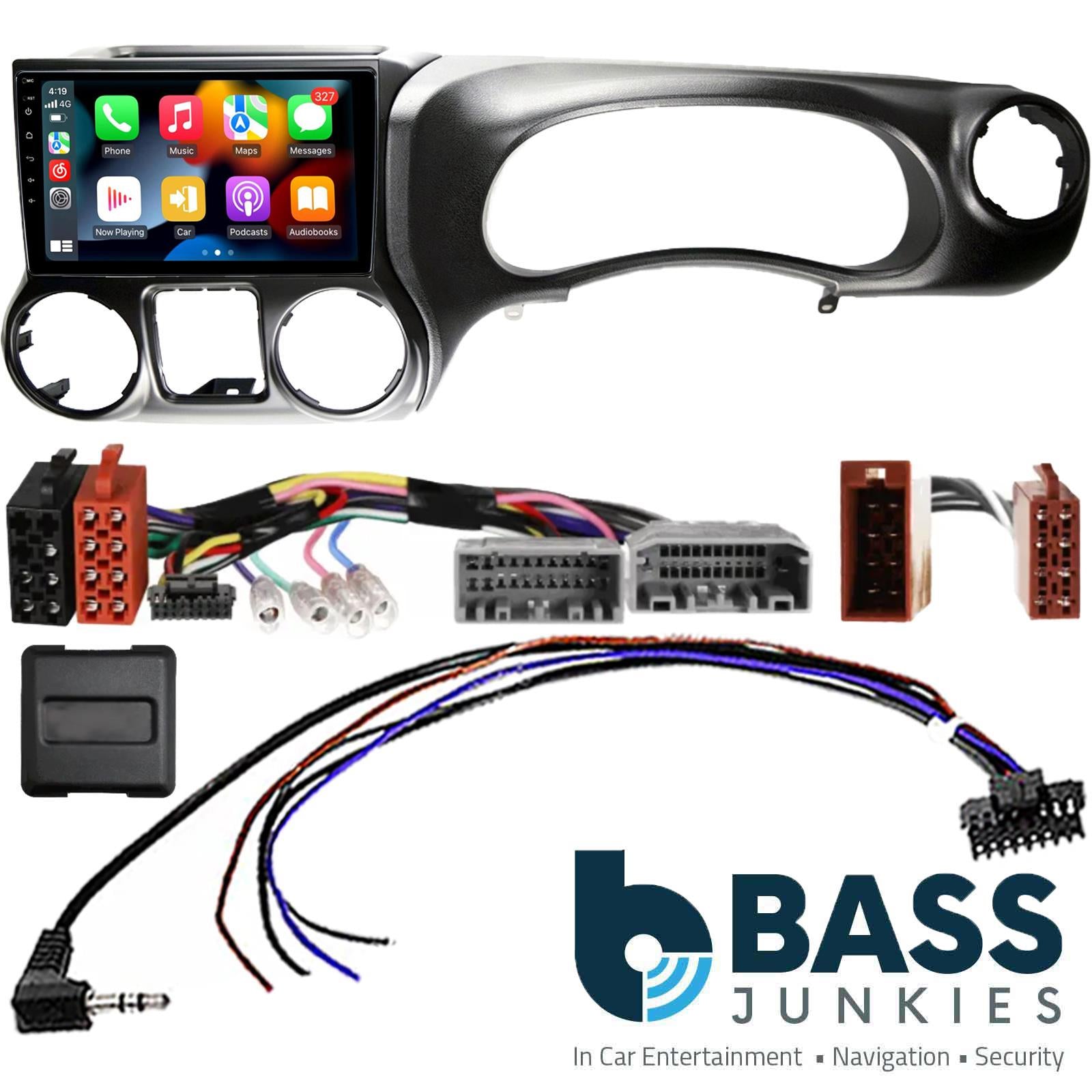 UPGRADED 9" CarPlay Android Car Stereo Kit For Jeep Wrangler Rubicon RHD 2011-2014