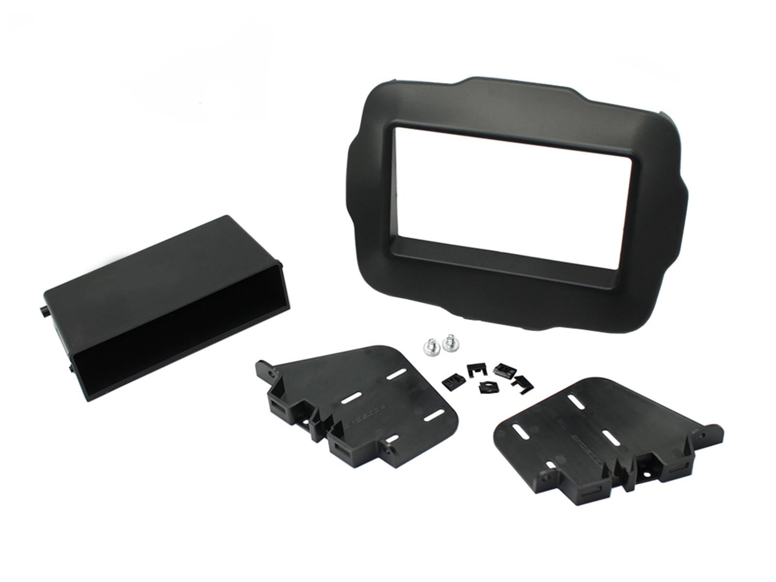 Grundig 6.8" Apple Android Double Din Stereo Fitting Kit + Steering Wheel Stalk Controls to fit Jeep Renegade 2015-21