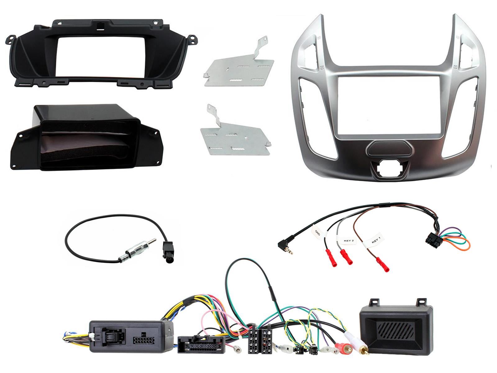 Connects2 Double Din Stereo fitting kit for Ford Transit-Connect 2013-2021 Vehicle Specific Stereo Screen Steering Controls Fitting Kit