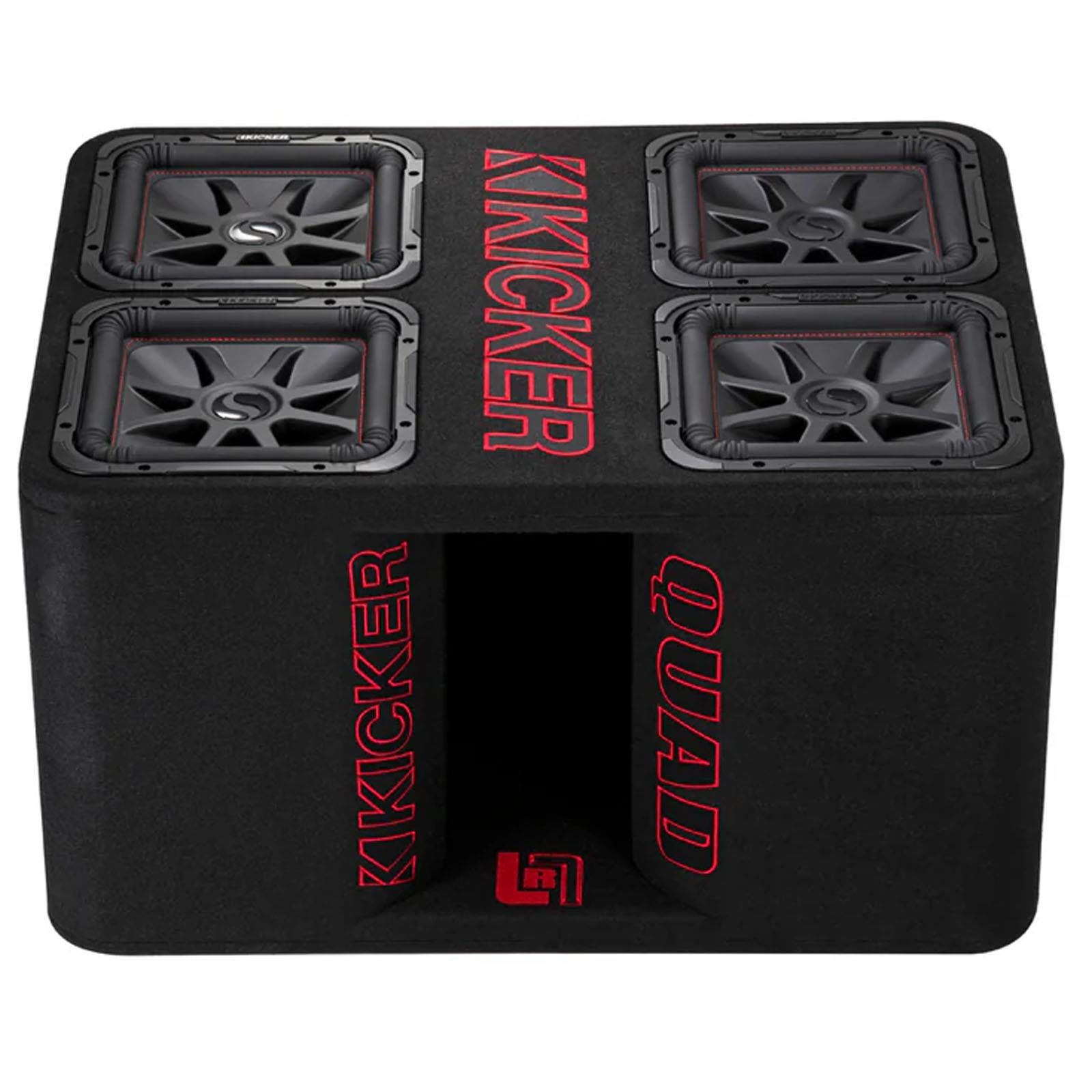 Kicker 47QL7R12 - 4800W Quad 12" L7R Loaded Car Subwoofer Enclosure Dual 2 Ohm
