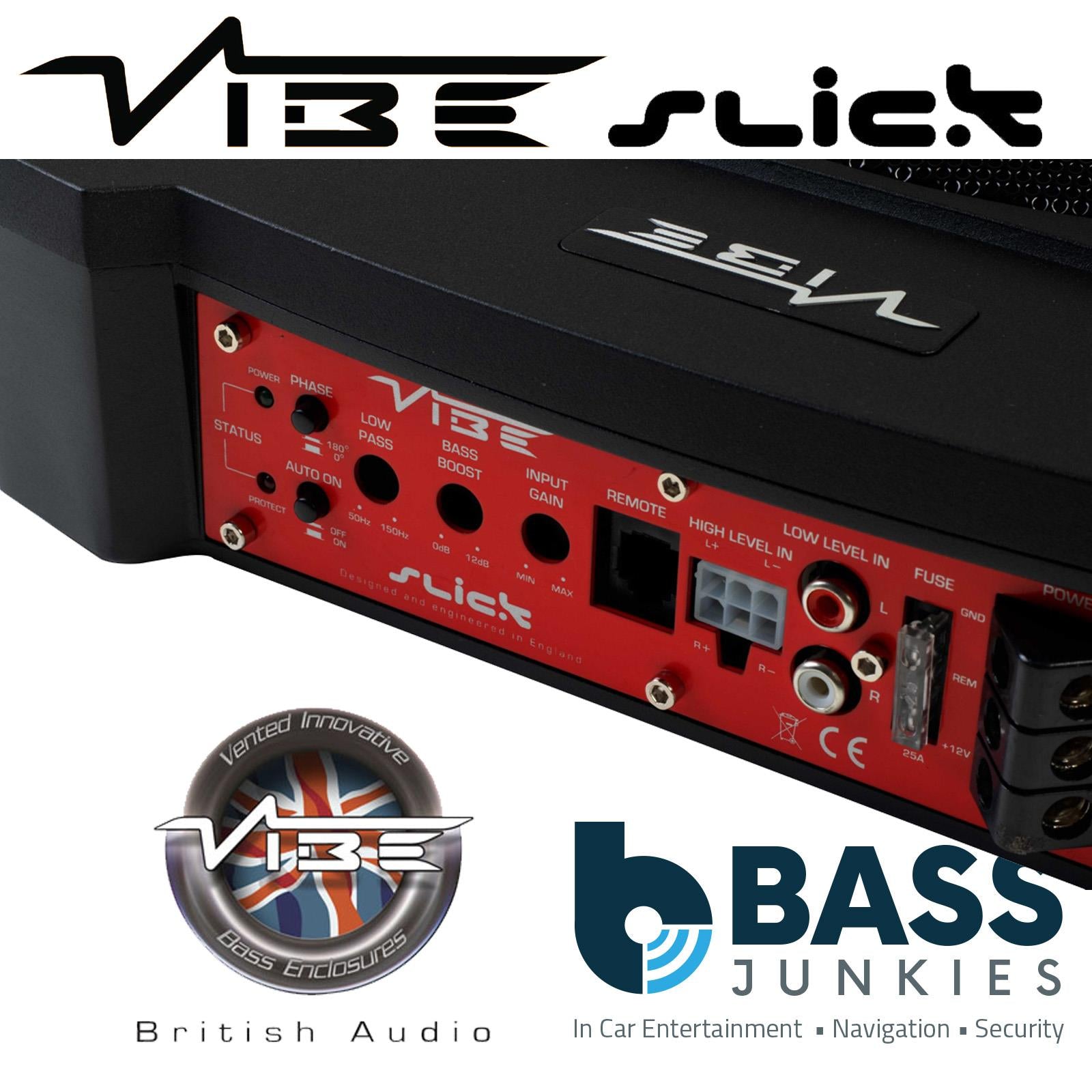 Vibe SLICKC10A-V0 540 Watts Active 10" Underseat Car Sub & Bass Controller