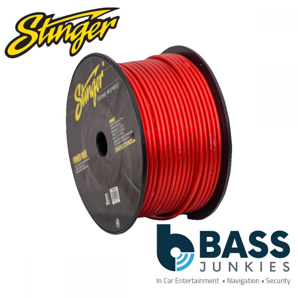 Stinger SPW18TR - 8 AWG Red TRU-SPEC Copper Hyper Twist Ultra Flexible 1 Metre Car Amplifier Power Cable