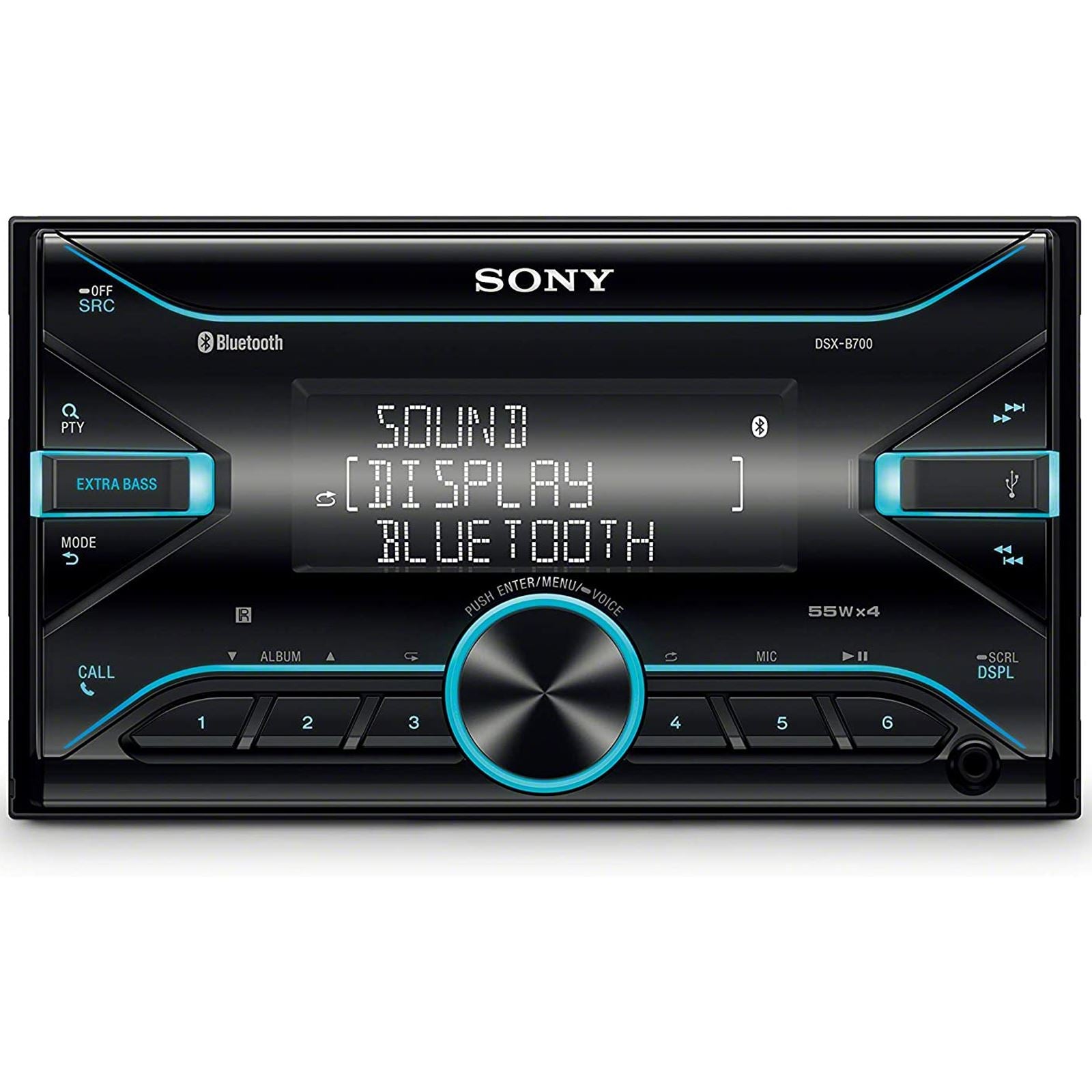 Sony DSX-B700 Bluetooth MP3 USB AUX 4 x 55W Double Din Car Stereo Radio Player + Connects2 Double Din + Steering Wheel Controls fits Nissan 350Z 2003-05