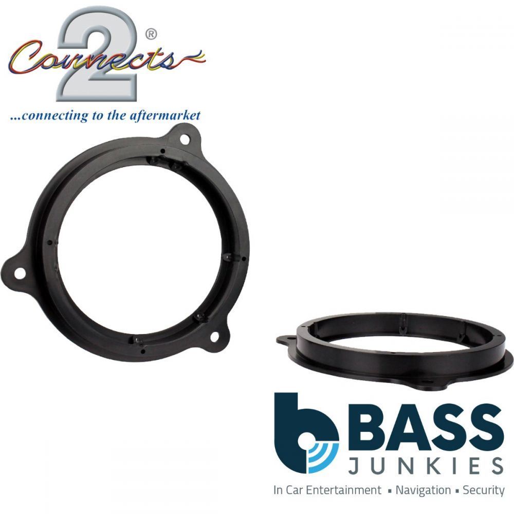 Connects2 CT25DC01 - Dacia Duster Sandero Lodgy Dokker Logan 165mm 16.5cm 6.5"  Front Door Car Speaker Adapter Brackets