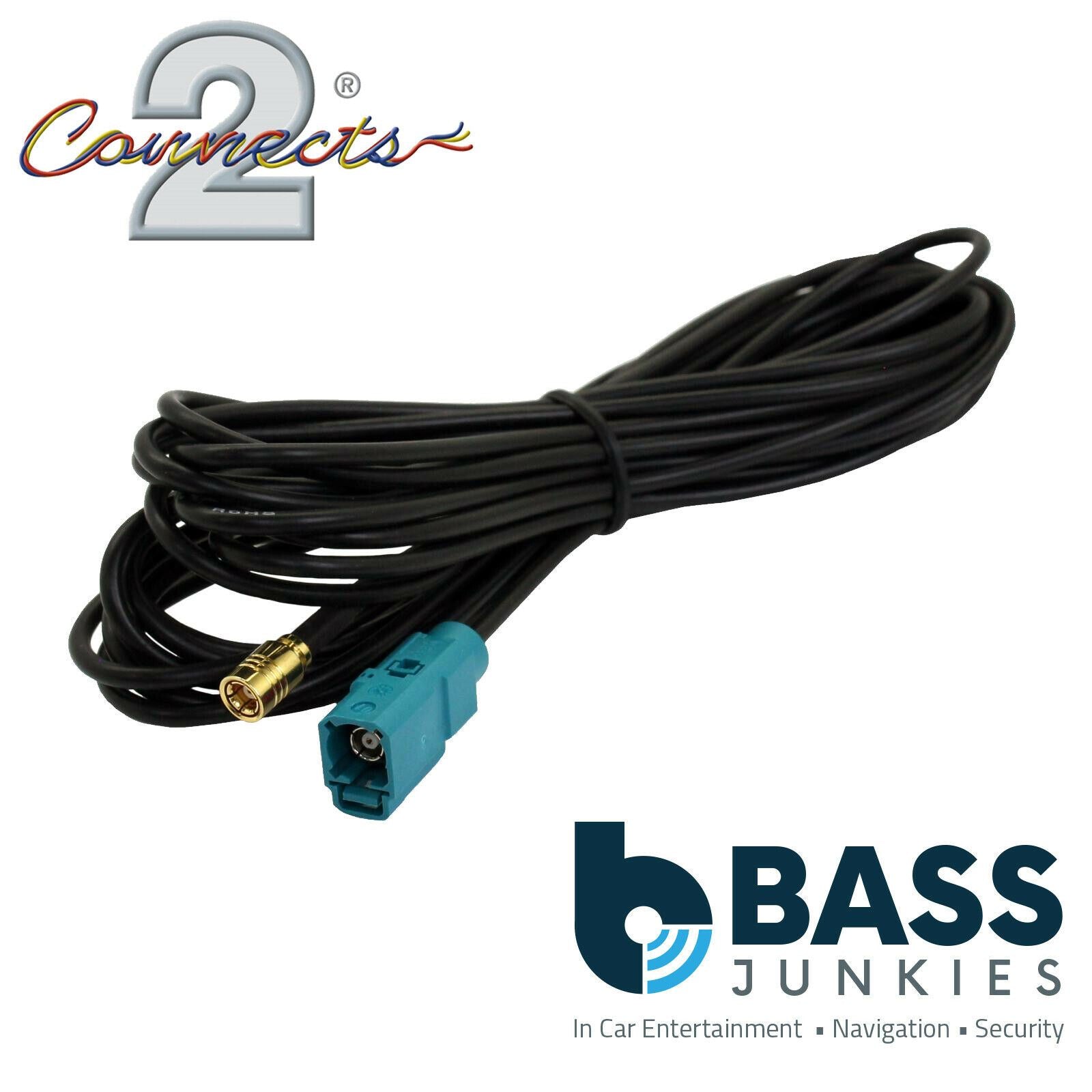 Connects CT27AA148 - 5M Fakra (Female)- SMB (Female) Car Stereo Radio Aerial Adaptor Lead