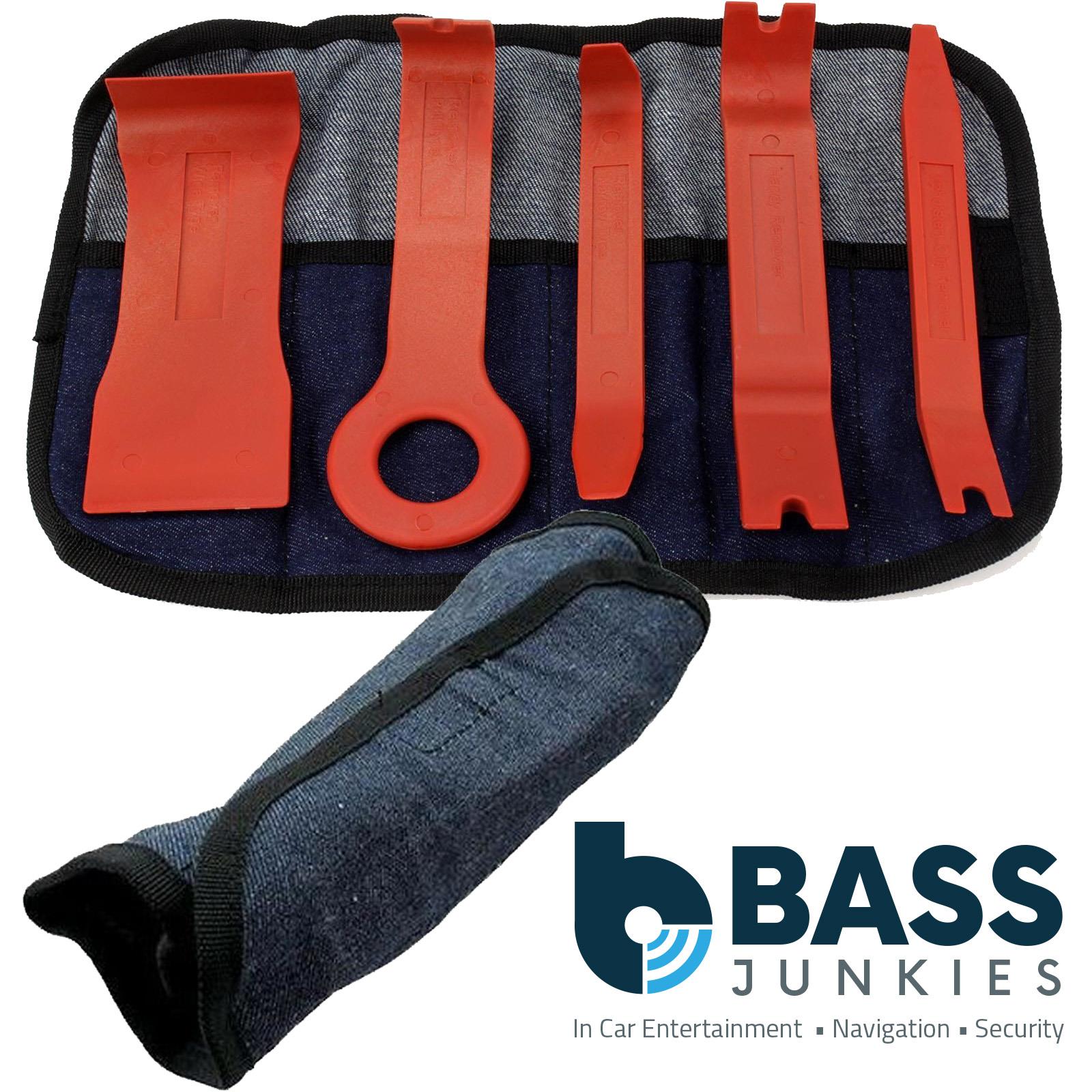 CT50-65 - 5 Piece Bojo Style Car Fascia Panels Removal Tool with Denim Roll Case