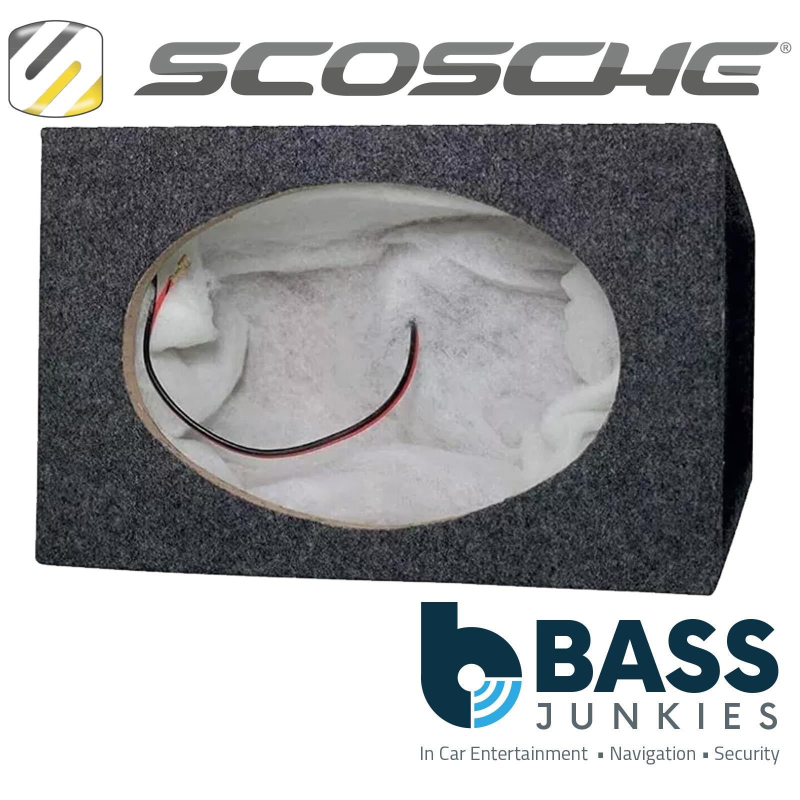 Pair of 6x9 Stinger MDF Enclosure Box Van Car Boat Rear Speaker Shelf in GREY