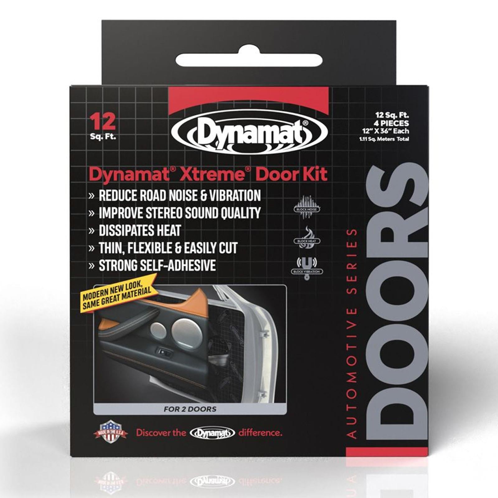 Dynamat DYN10435 - Xtreme Door Kit 12 SqFt 12" x 36" x 4 Sheets Car Sound Deadening Mat