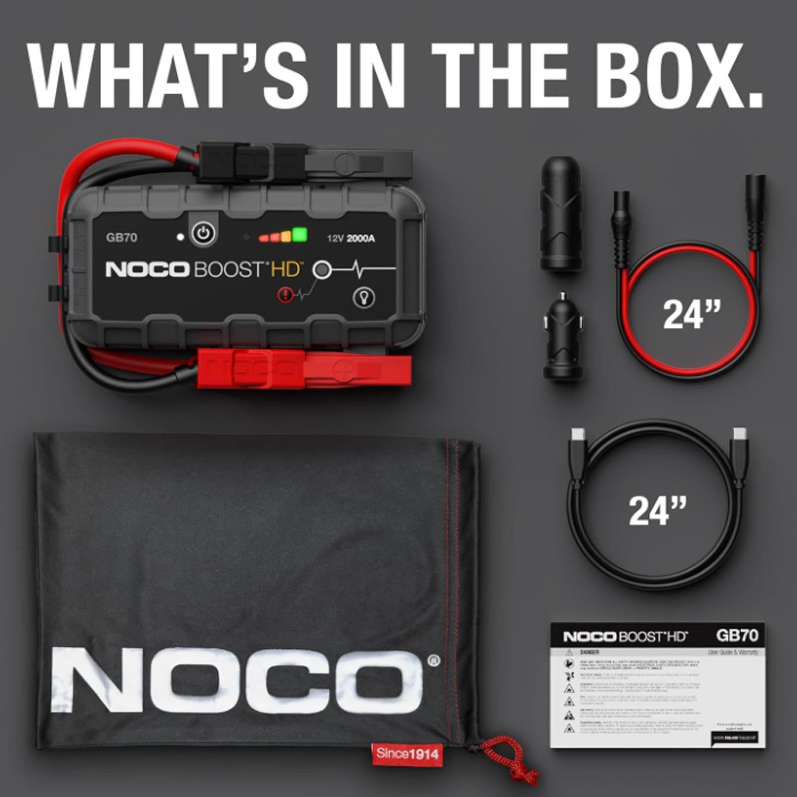 NOCO GB70 - 2000A 12V Boost HD UltraSafe Jump Starter