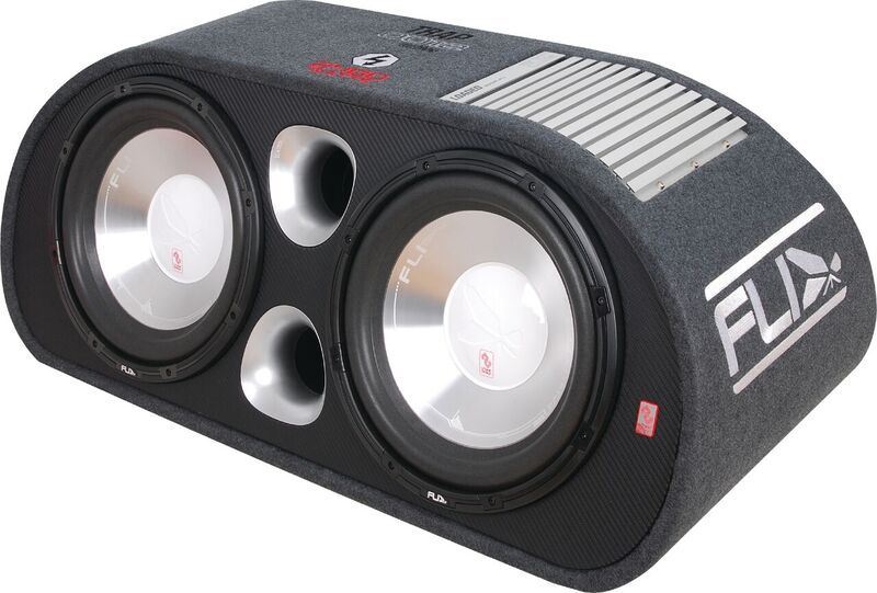 FLI FT12TA-F6 -  Twin 12" Inch 2400 Watts Car Amp Amplified Active Subwoofer Enclosure