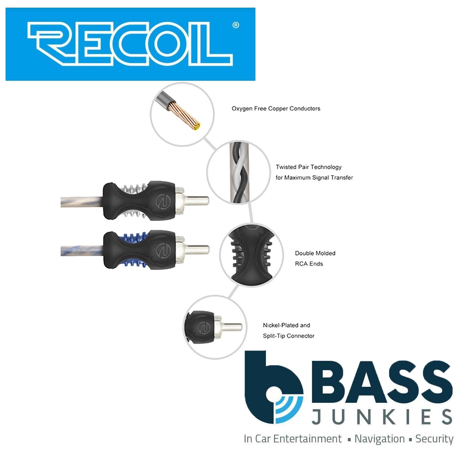 Recoil RCI217 - 5 Meter 2-Channel Oxygen-Free Copper Noise Reduction RCA Phono