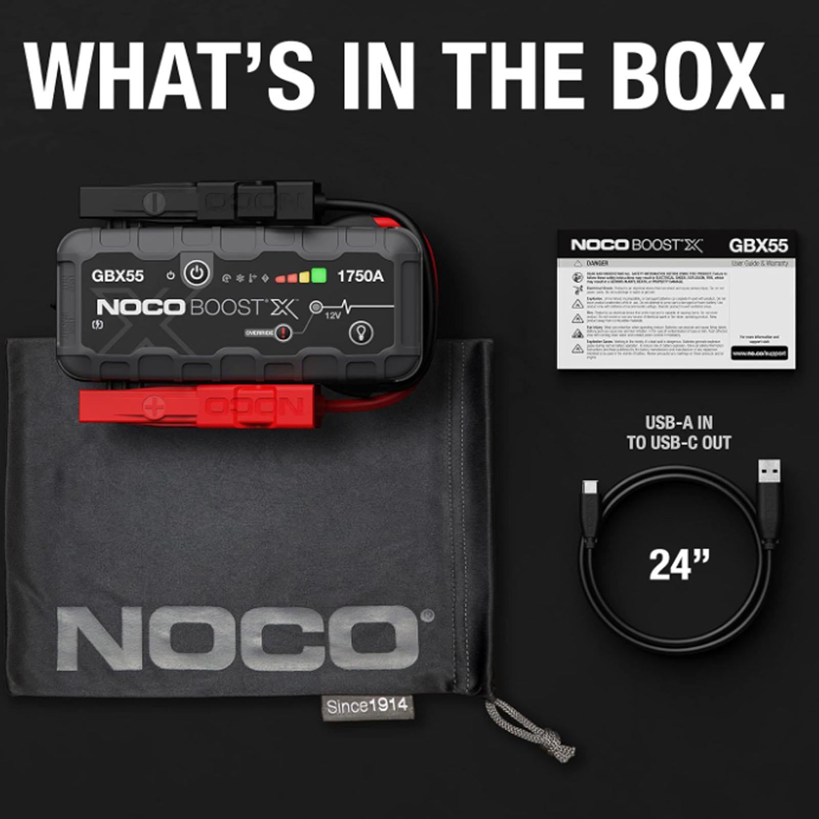 NOCO GBX55 - 1750A UltraSafe Lithium Jump Starter Power Bank USB-C 12V