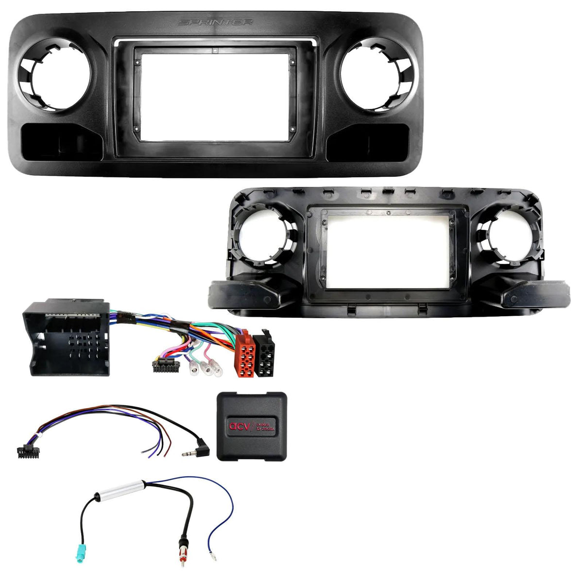For Mercedes Sprinter W907-10 2018-23 Fascia Fitting Kit For 9" Android Car Stereo